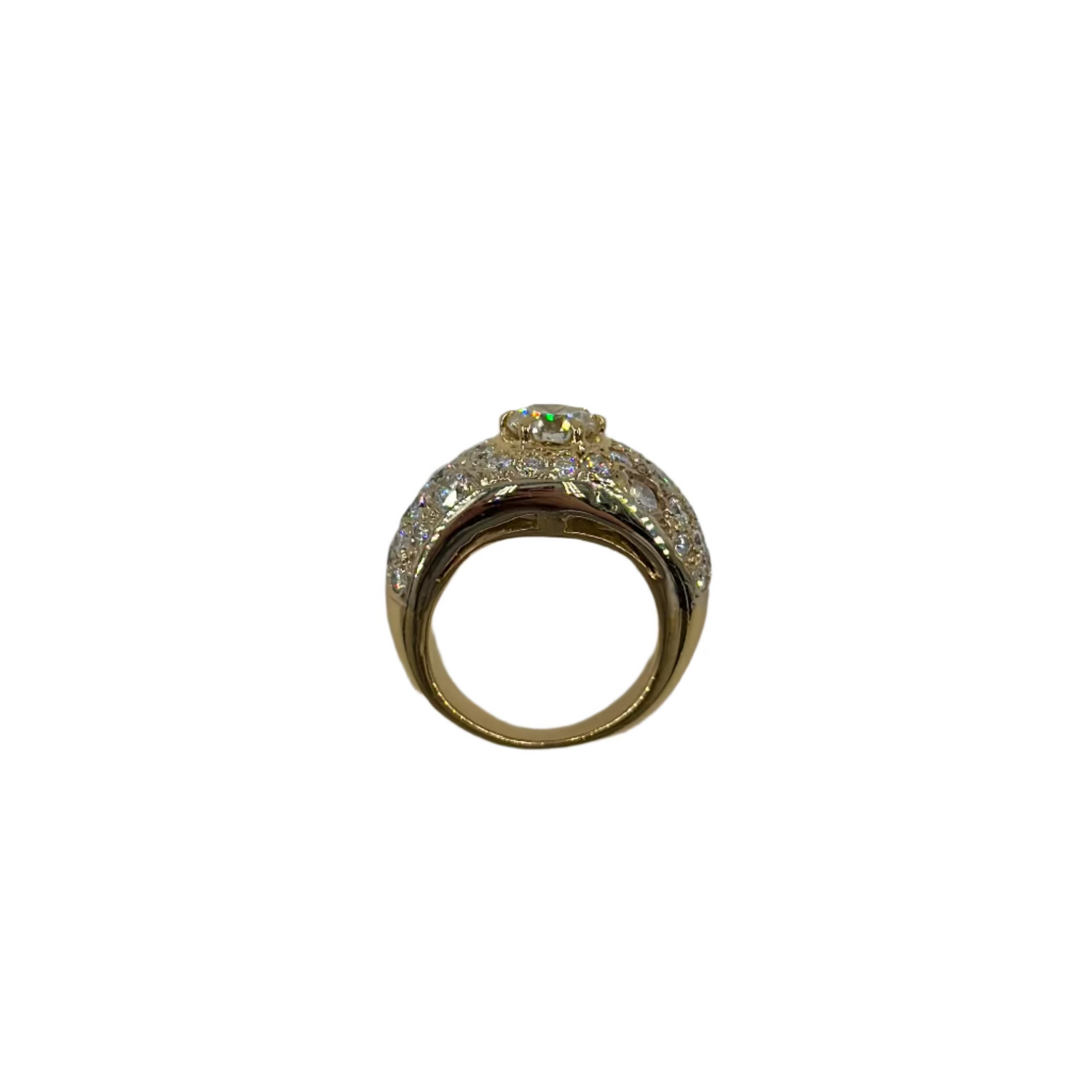 Bague en or jaune et diamants