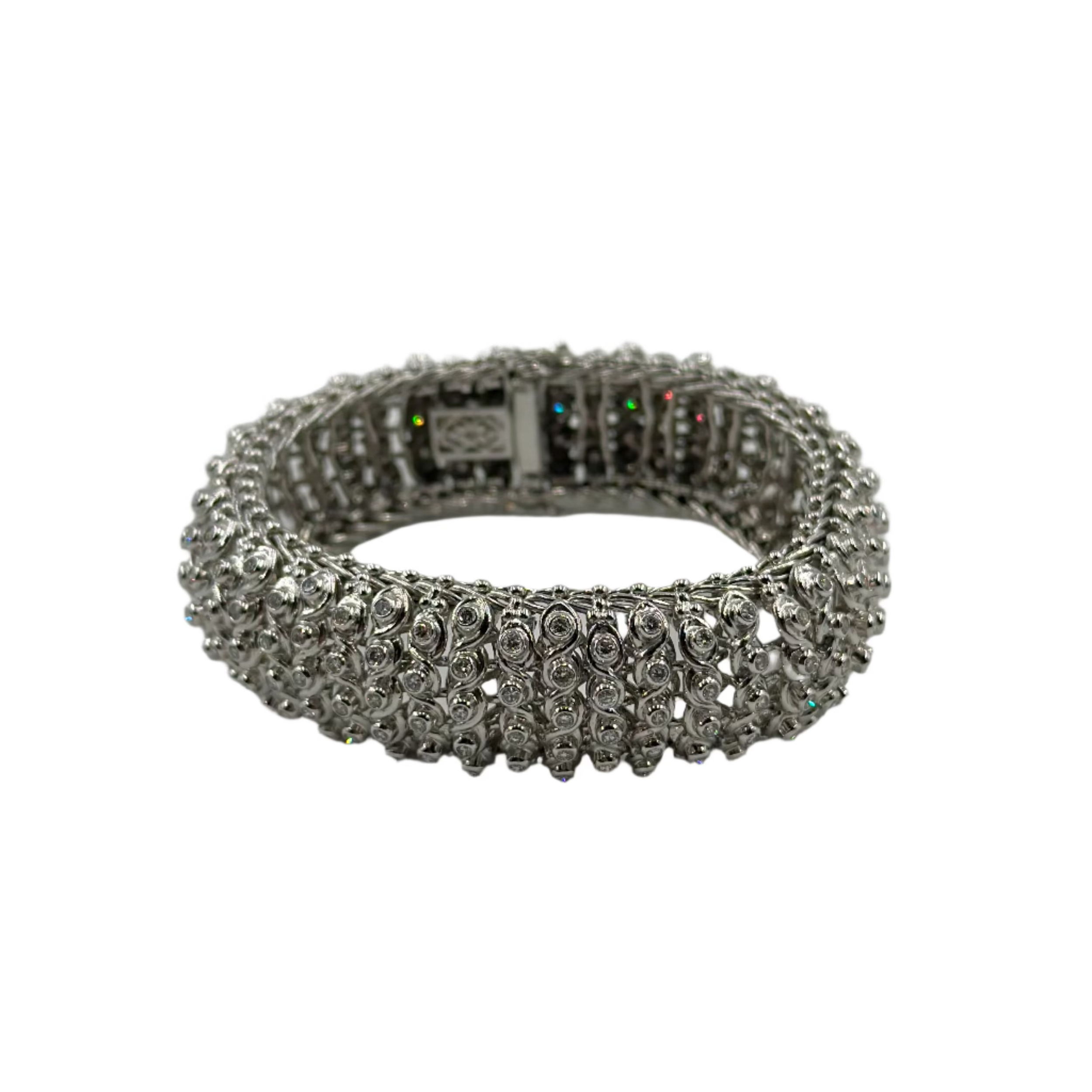 Bracelet Souple en or blanc et diamants