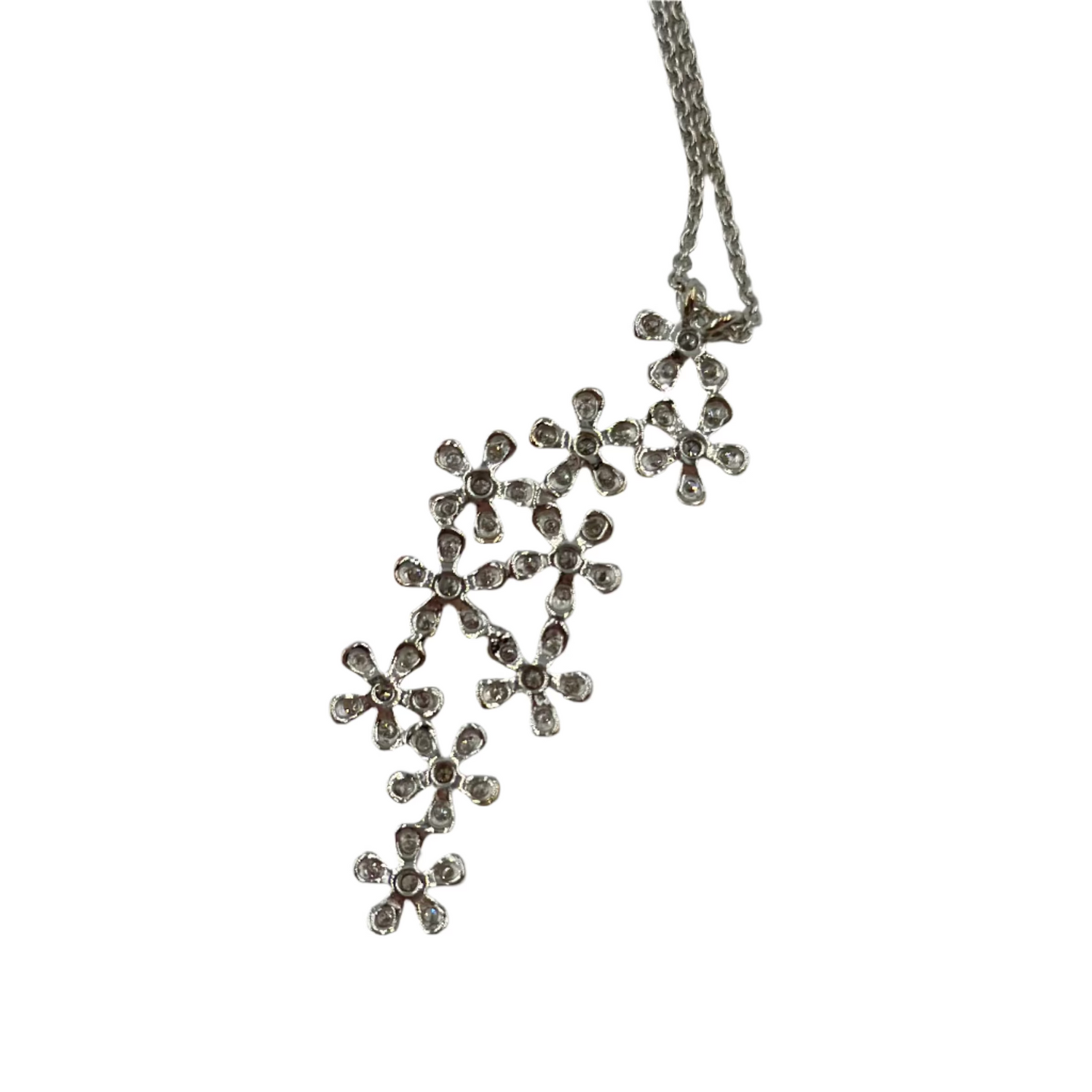 Collier Pendentif en or blanc et diamants