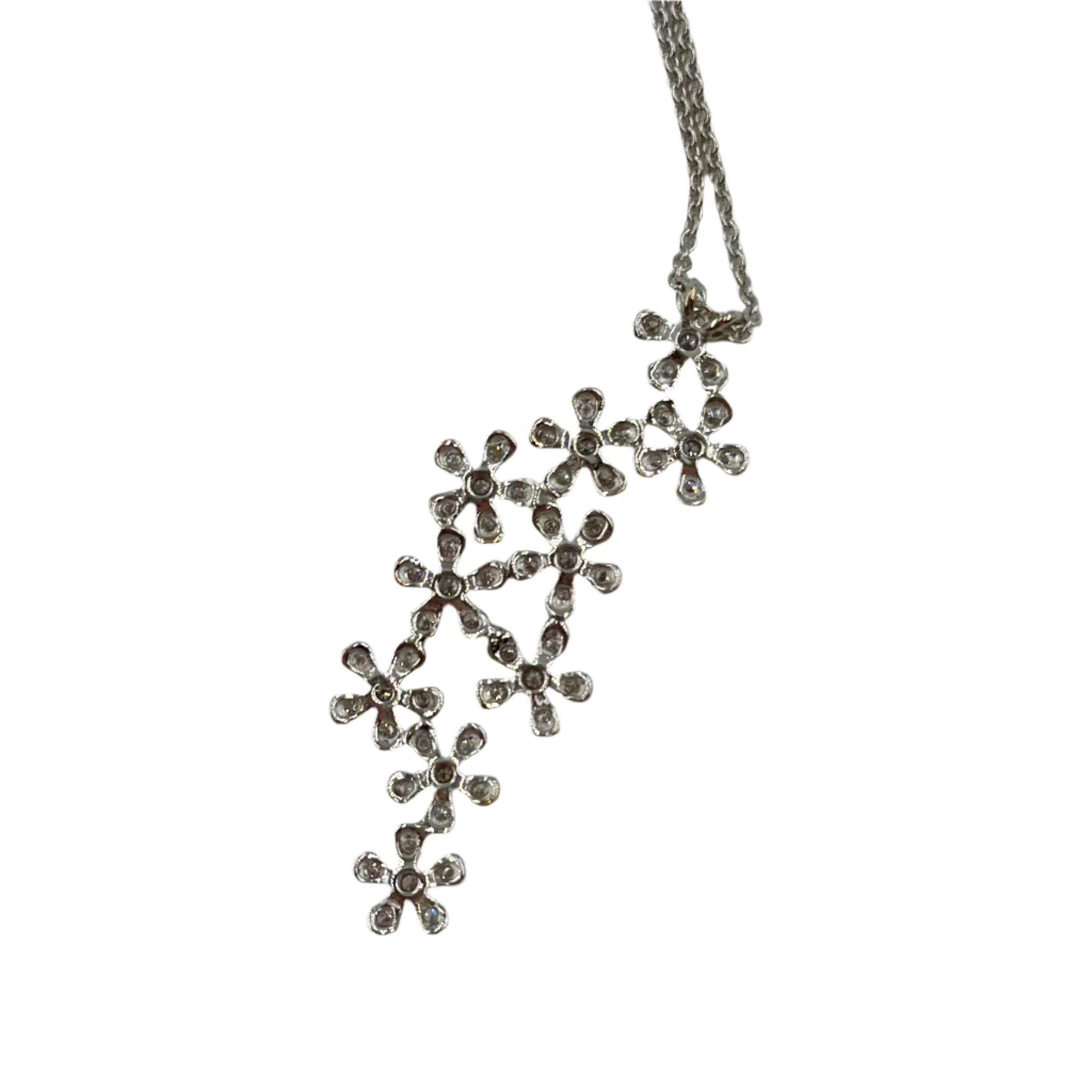 Collier Pendentif en or blanc et diamants