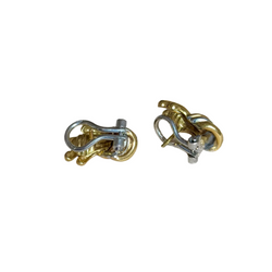 Boucles d'oreilles Clips en or jaune, or blanc et or rose