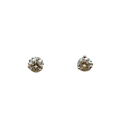 Boucles d'oreilles Puces en or blanc et diamants