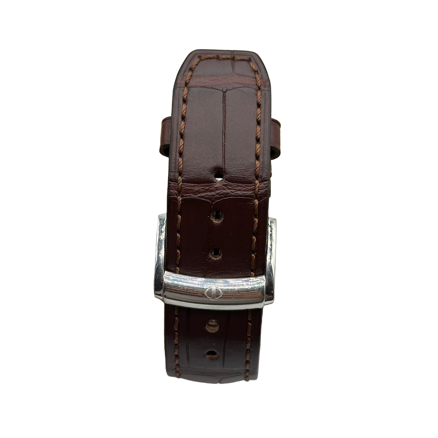 Montre BAUME ET MERCIER en acier, cuir et quartz