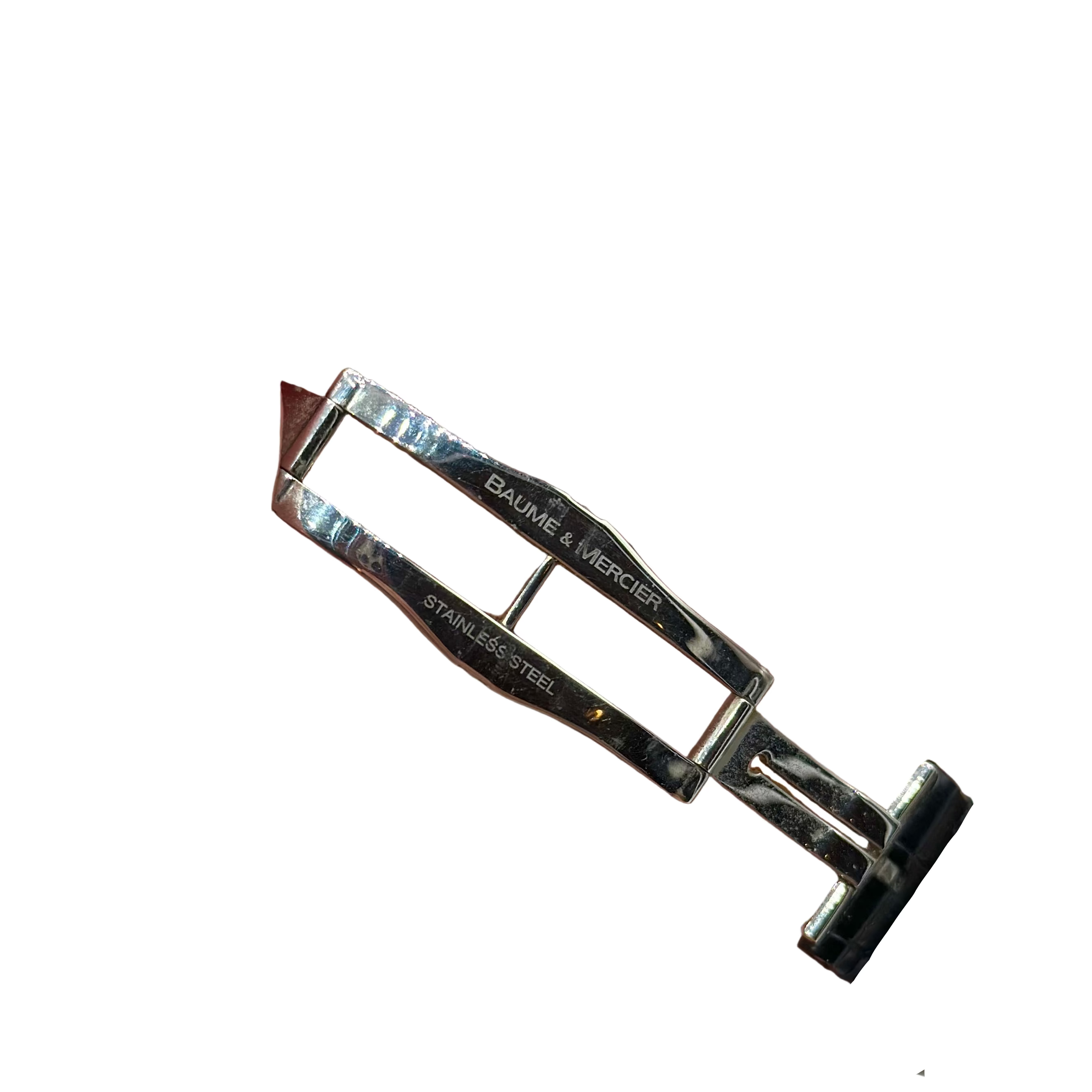 Montre BAUME ET MERCIER en acier, cuir et quartz