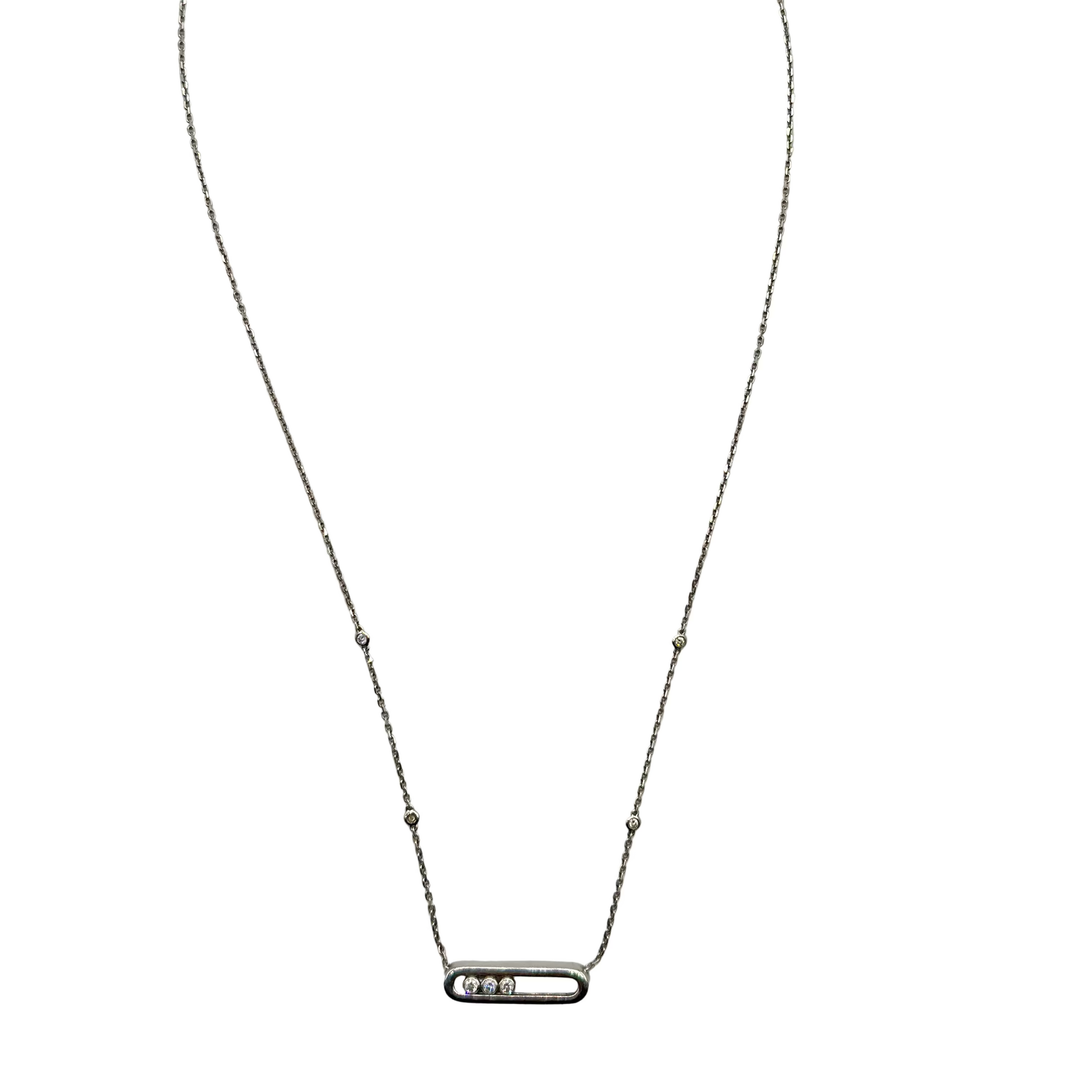 Collier Pendentif MESSIKA Move en or blanc et diamants