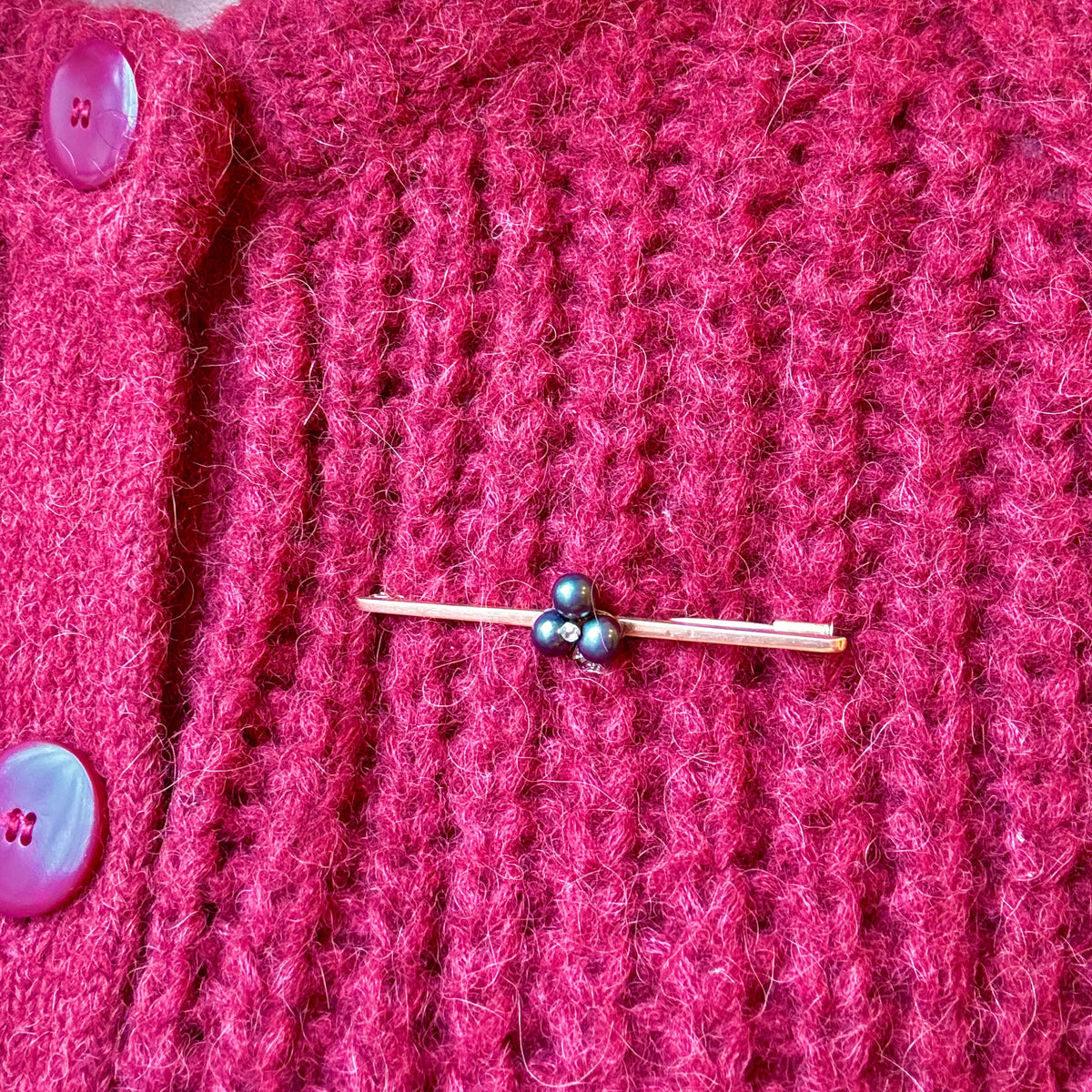 Broche barrette trèfle