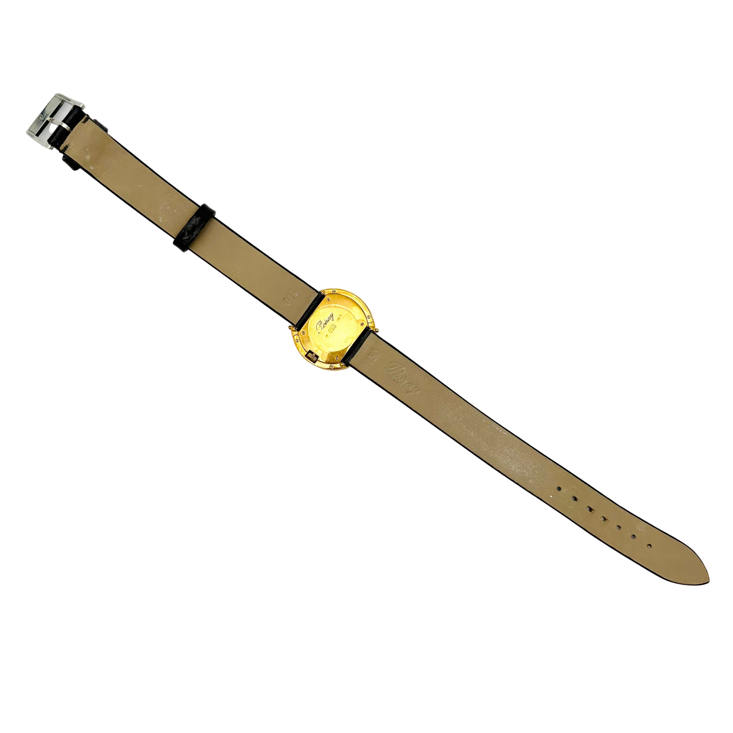 Montre POIRAY "Ma Seconde" en or jaune, nacre et cuir