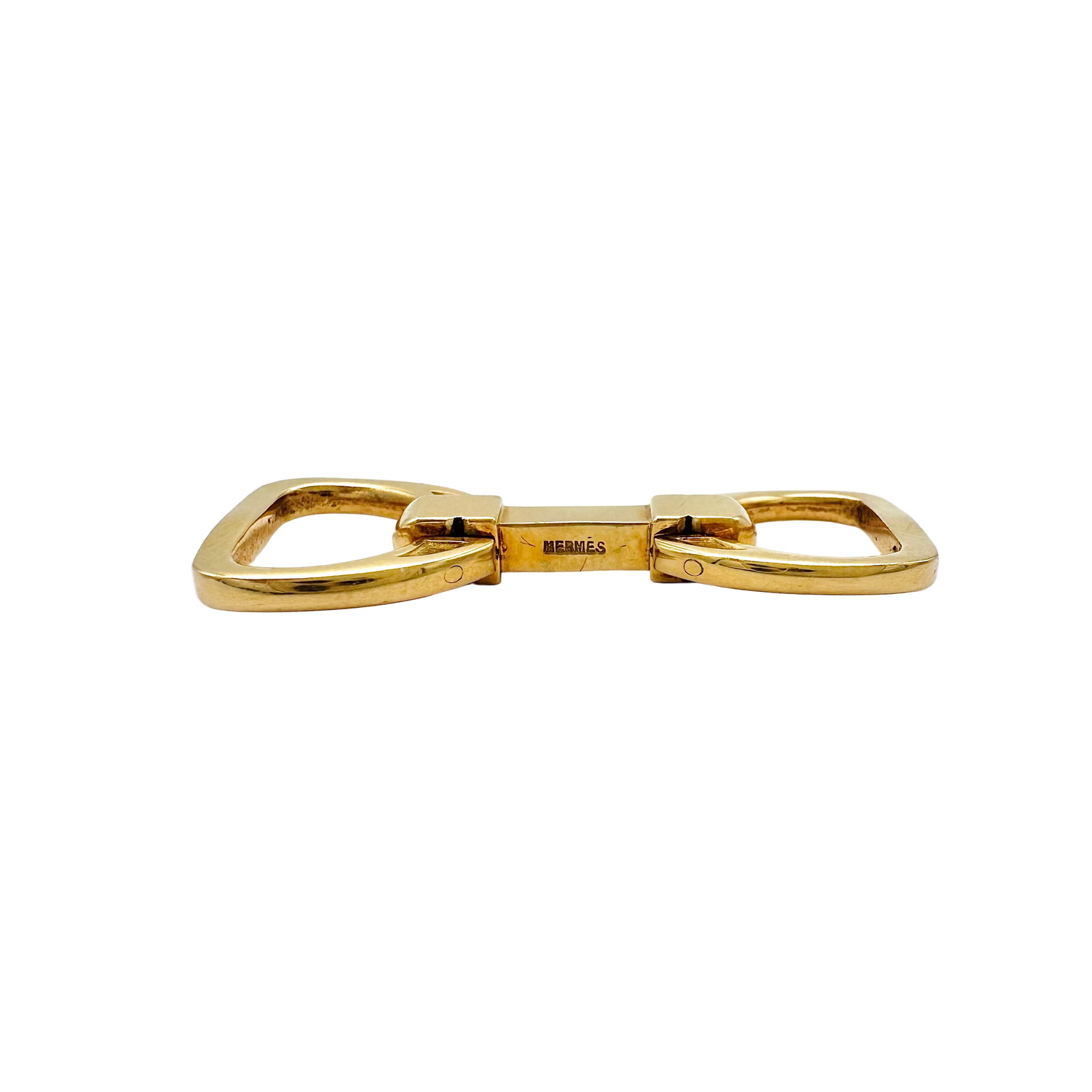 Boutons de manchette HERMÈS "Étrier" en or jaune