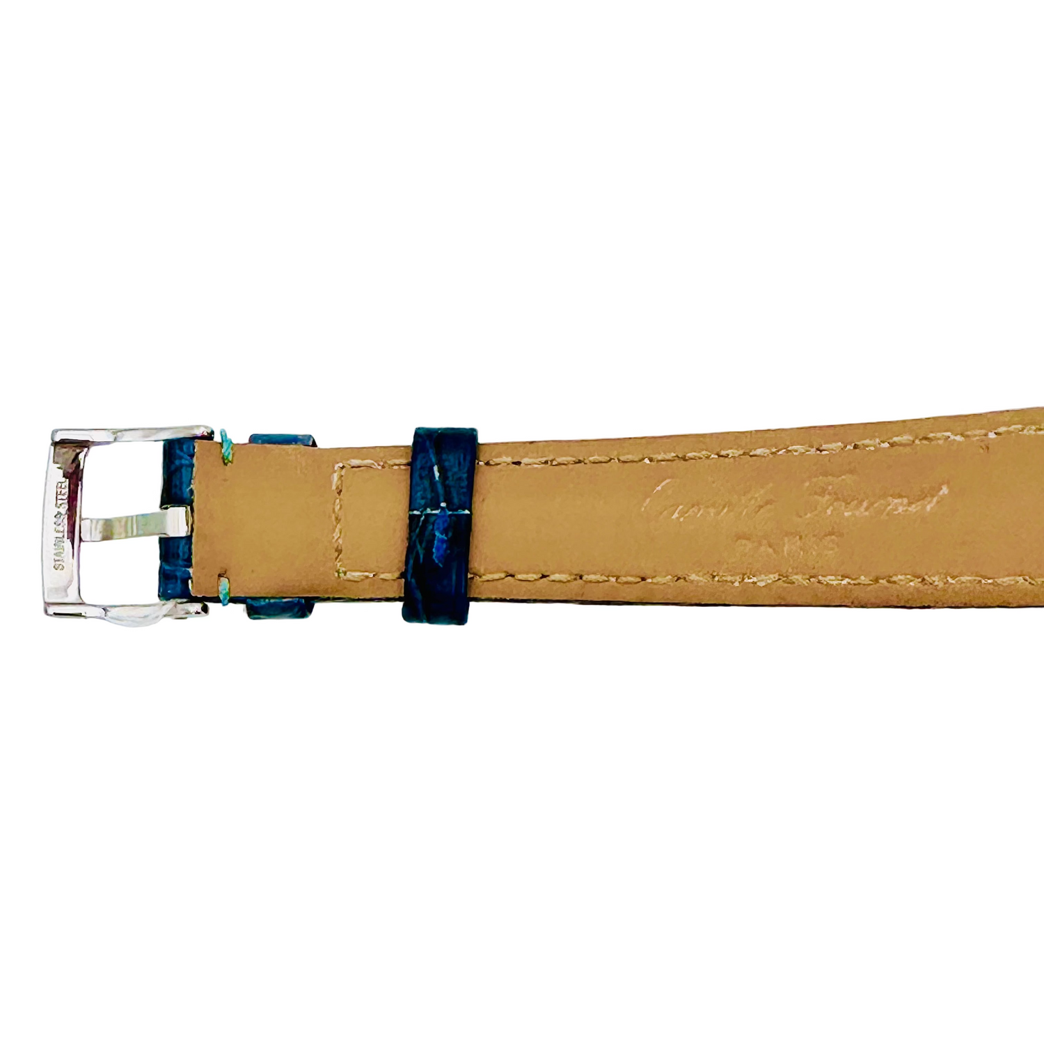 Montre BULGARI en or rose, acier, nacre et cuir