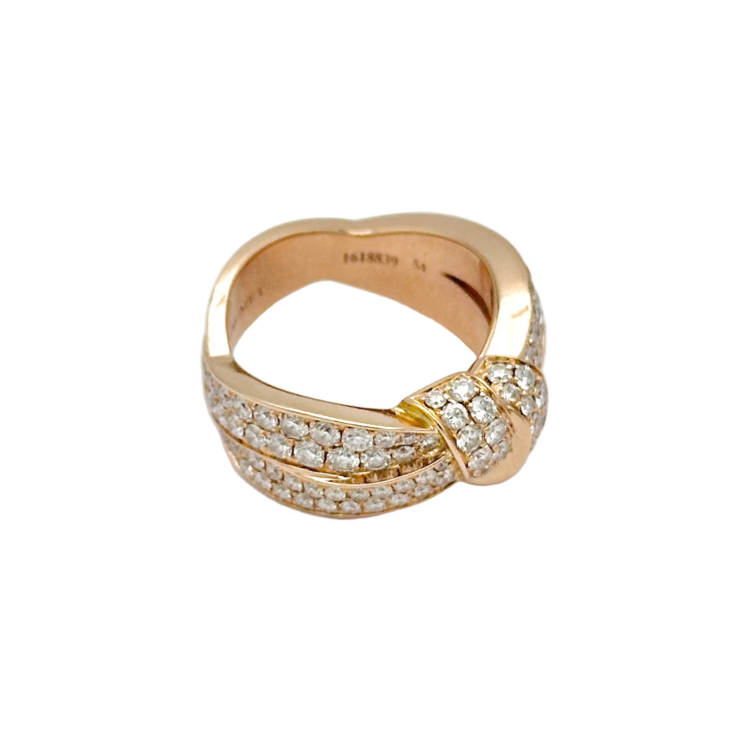 Bague Jarretière CHAUMET Liens Séduction en or rose et diamants