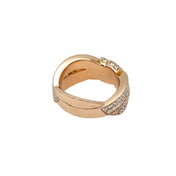 Bague Jarretière CHAUMET Liens Séduction en or rose et diamants