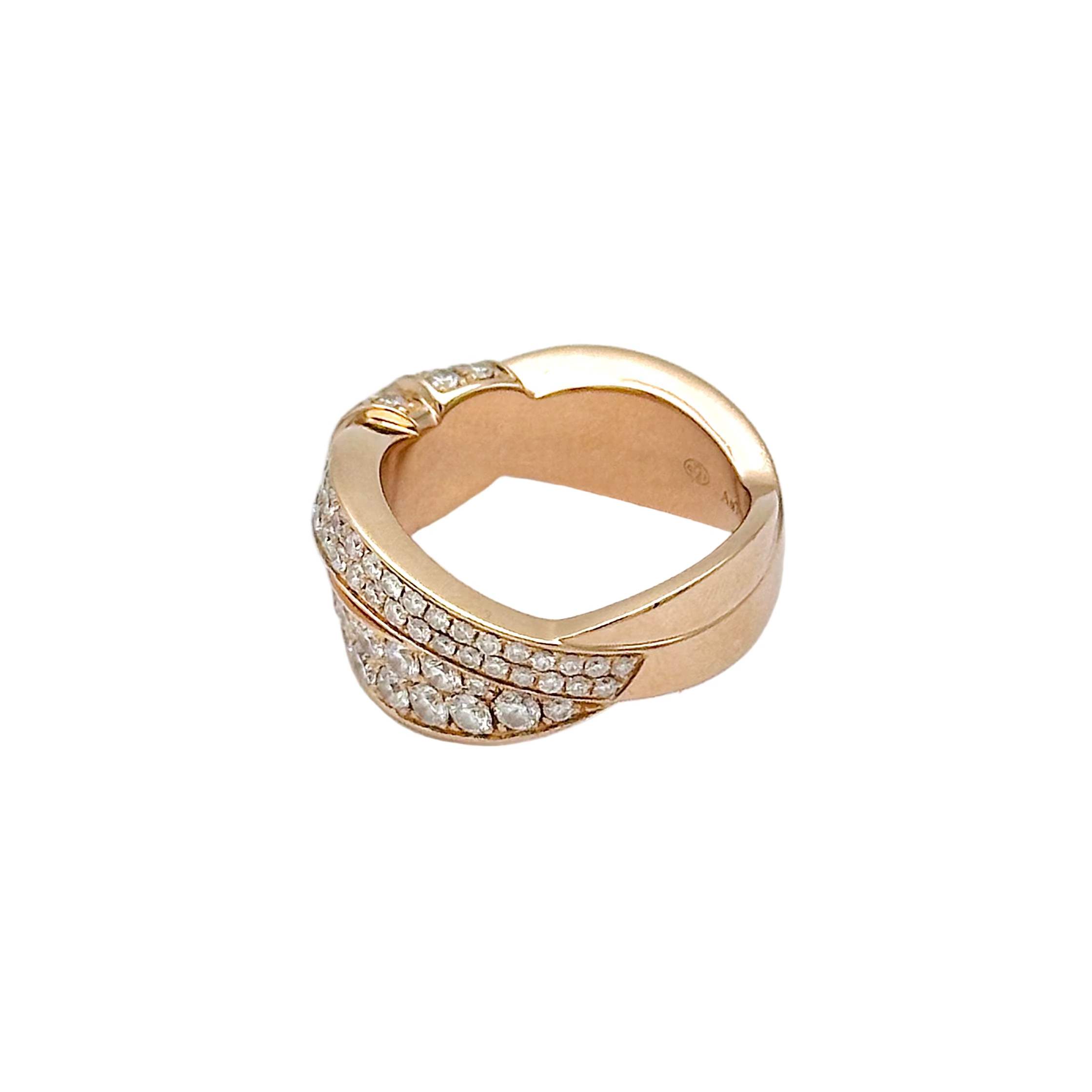 Bague Jarretière CHAUMET "Liens Séduction" en or rose et diamants
