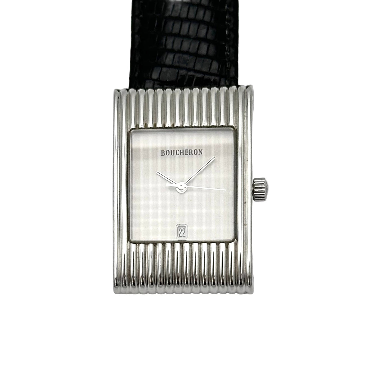 Montre BOUCHERON Reflet en acier et cuir interchangeable