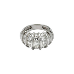 Bague Jonc en or blanc et diamants