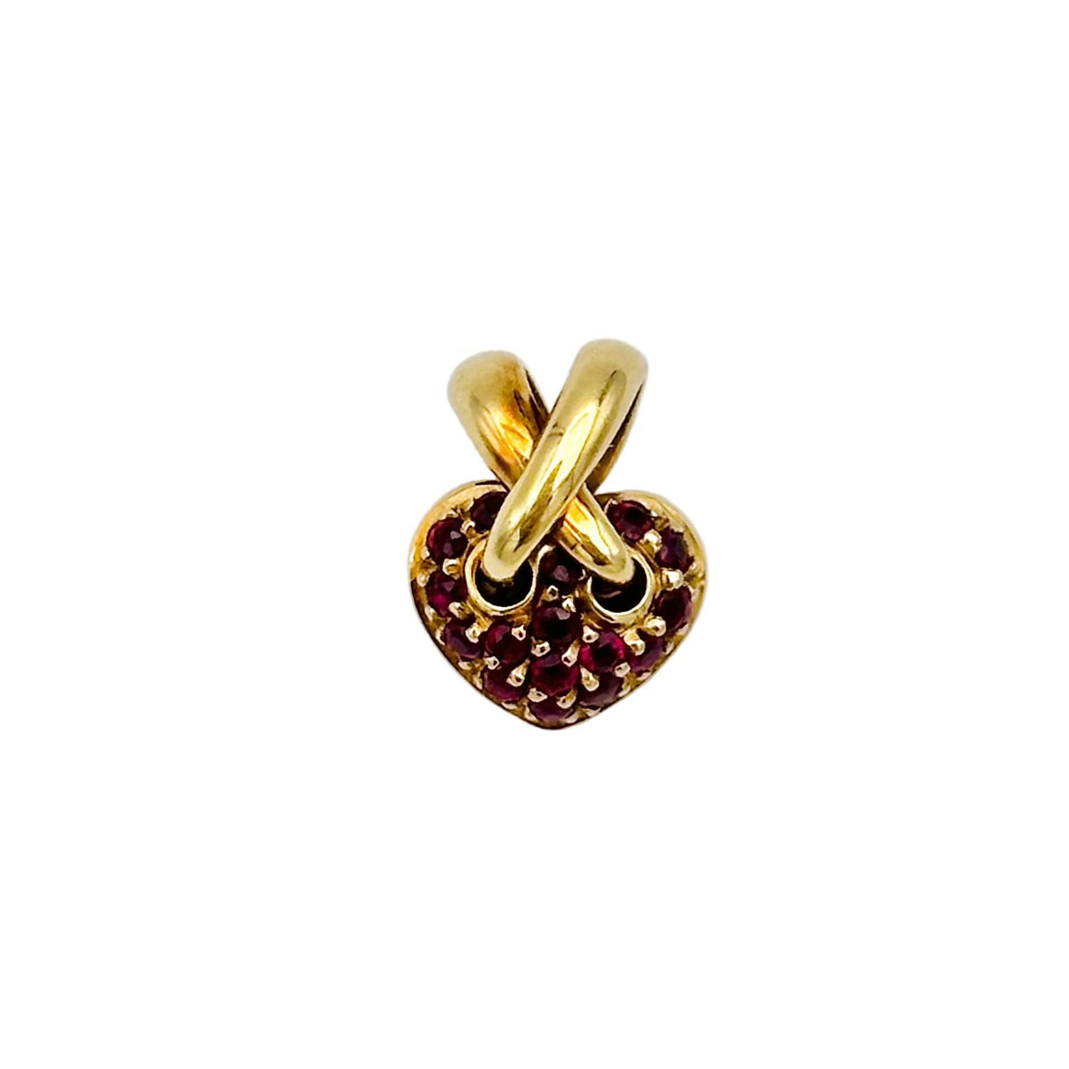 Pendentif CHAUMET Liens Coeur en or jaune et rubis