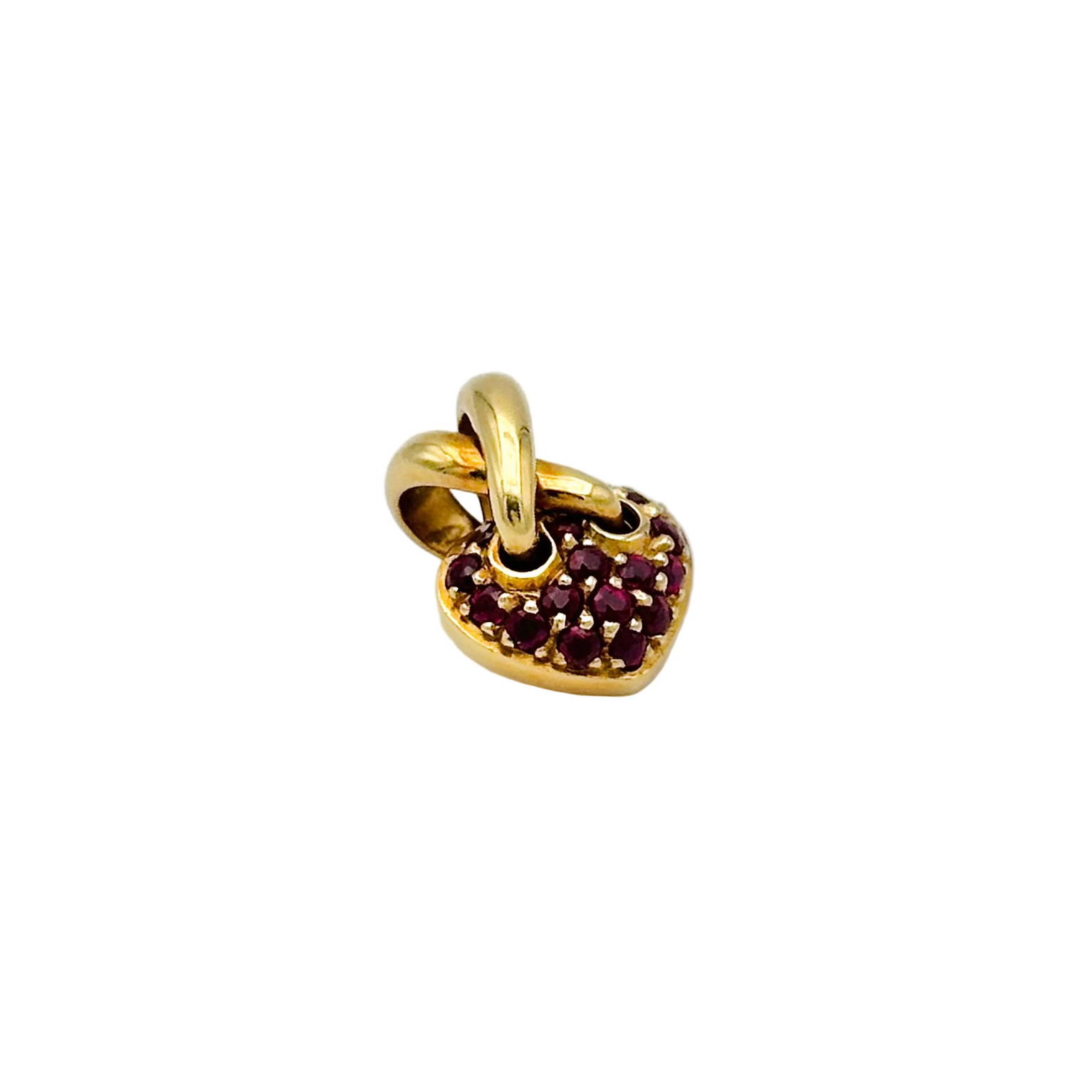 Pendentif CHAUMET Liens Coeur en or jaune et rubis