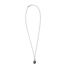 Collier Pendentif TIFFANY & CO. en or blanc, perle grise et diamants