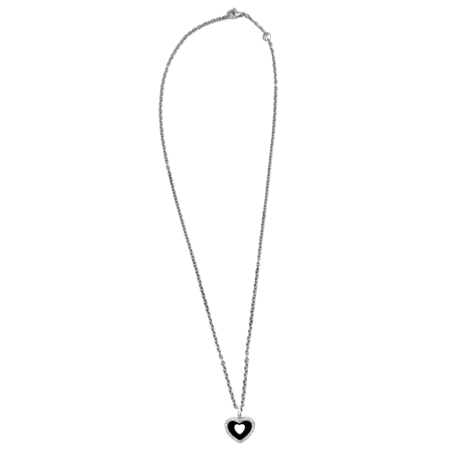 Collier Pendentif POIRAY en or blanc et diamants