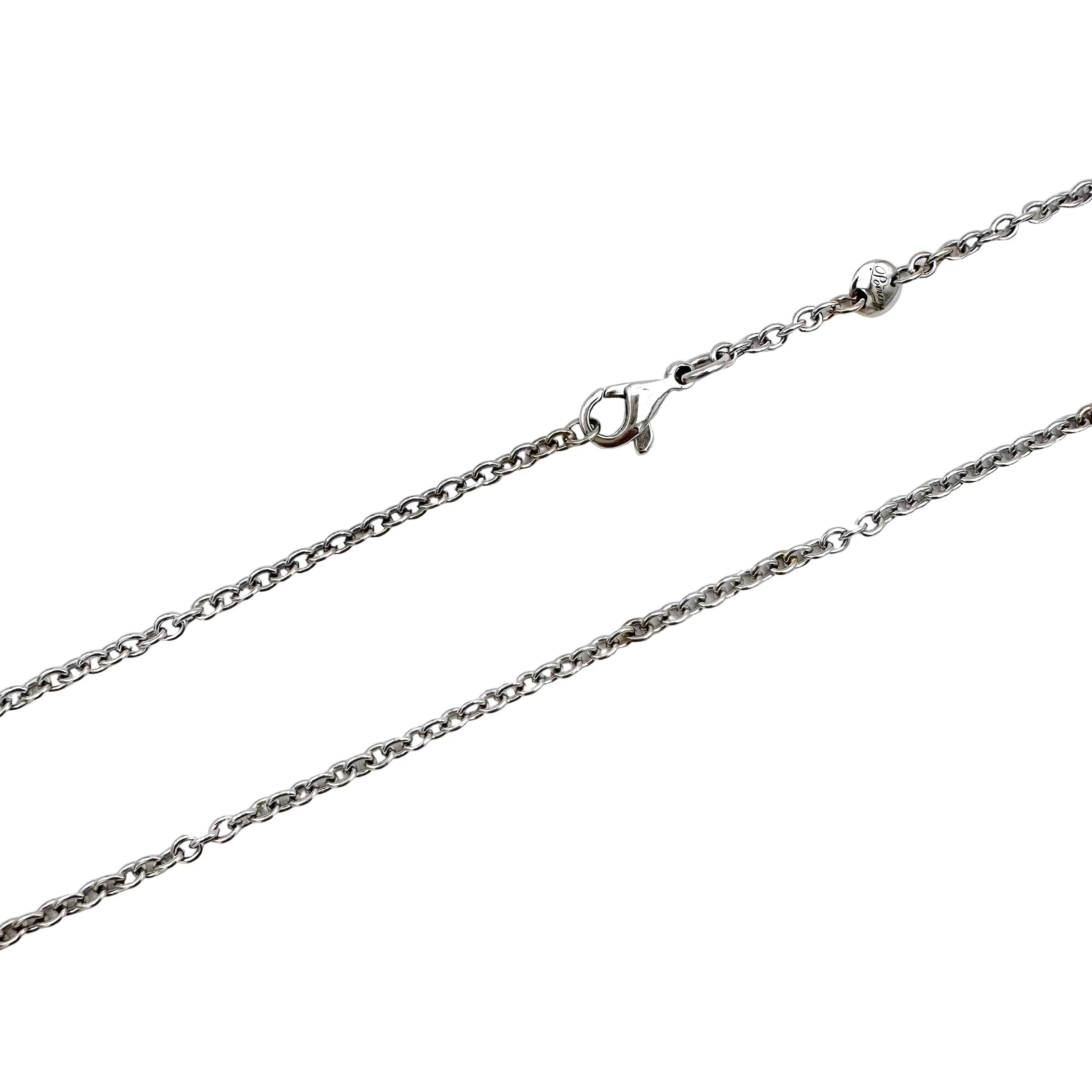 Collier Pendentif POIRAY en or blanc et diamants