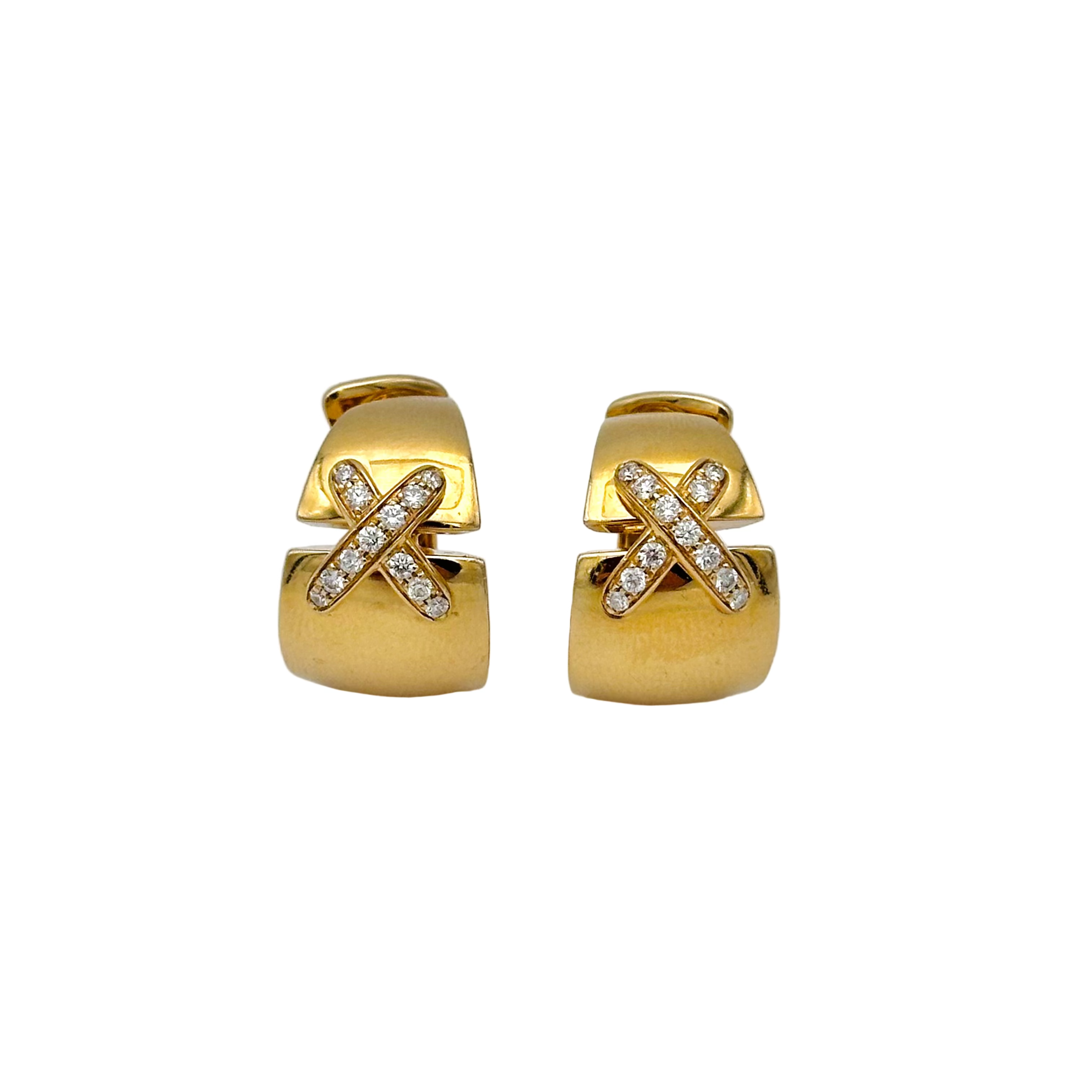 Boucles d'oreilles CHAUMET Liens XL en or jaune et diamants