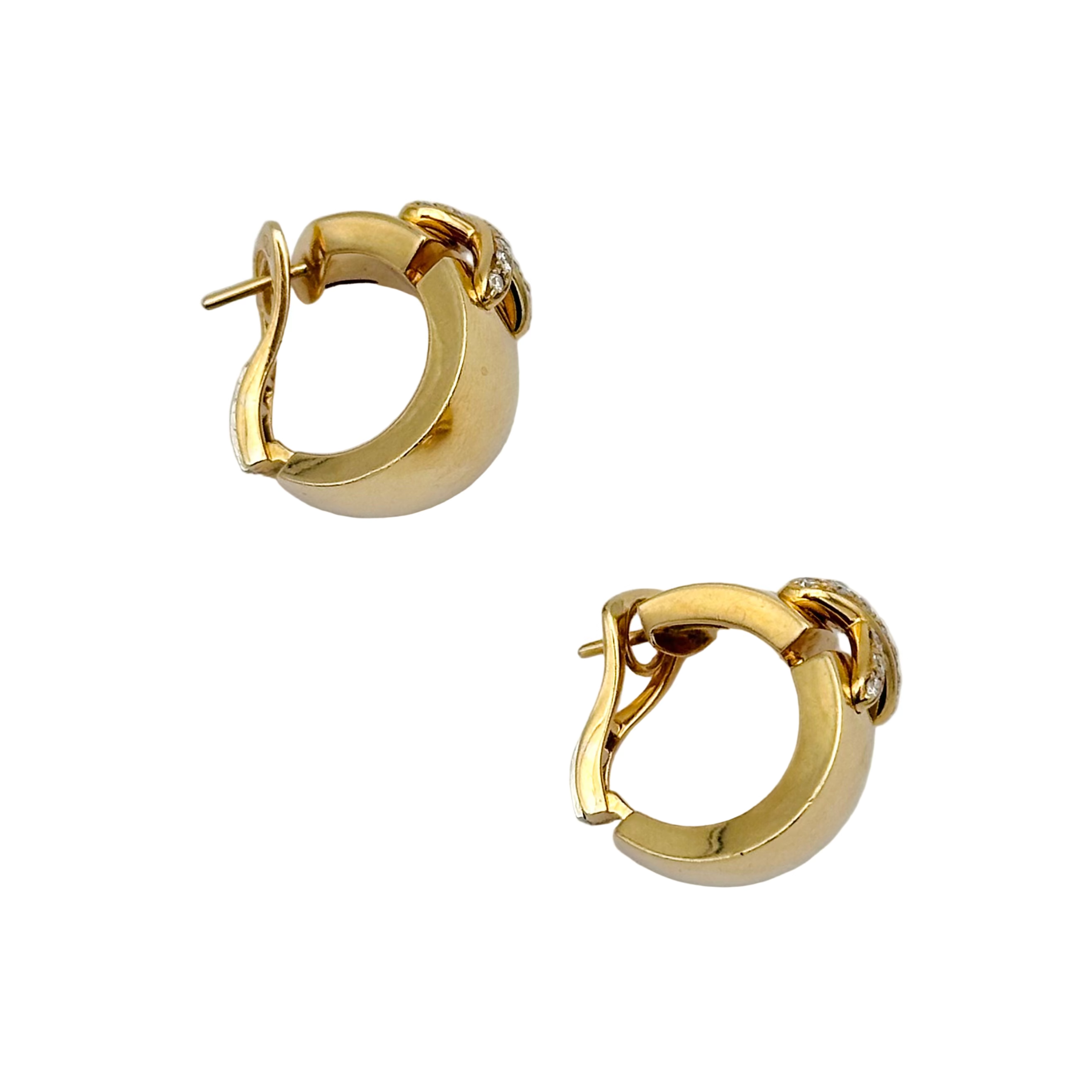 Boucles d'oreilles CHAUMET Liens XL en or jaune et diamants