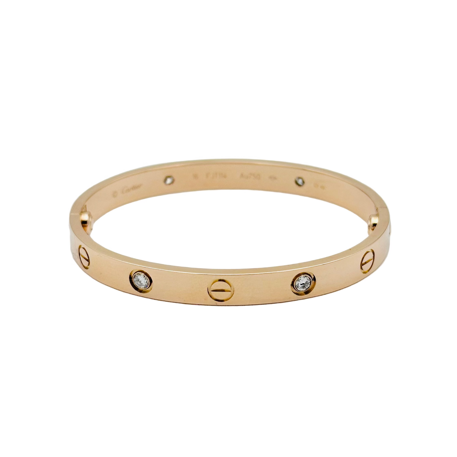 Bracelet Jonc CARTIER Love en or rose et diamants