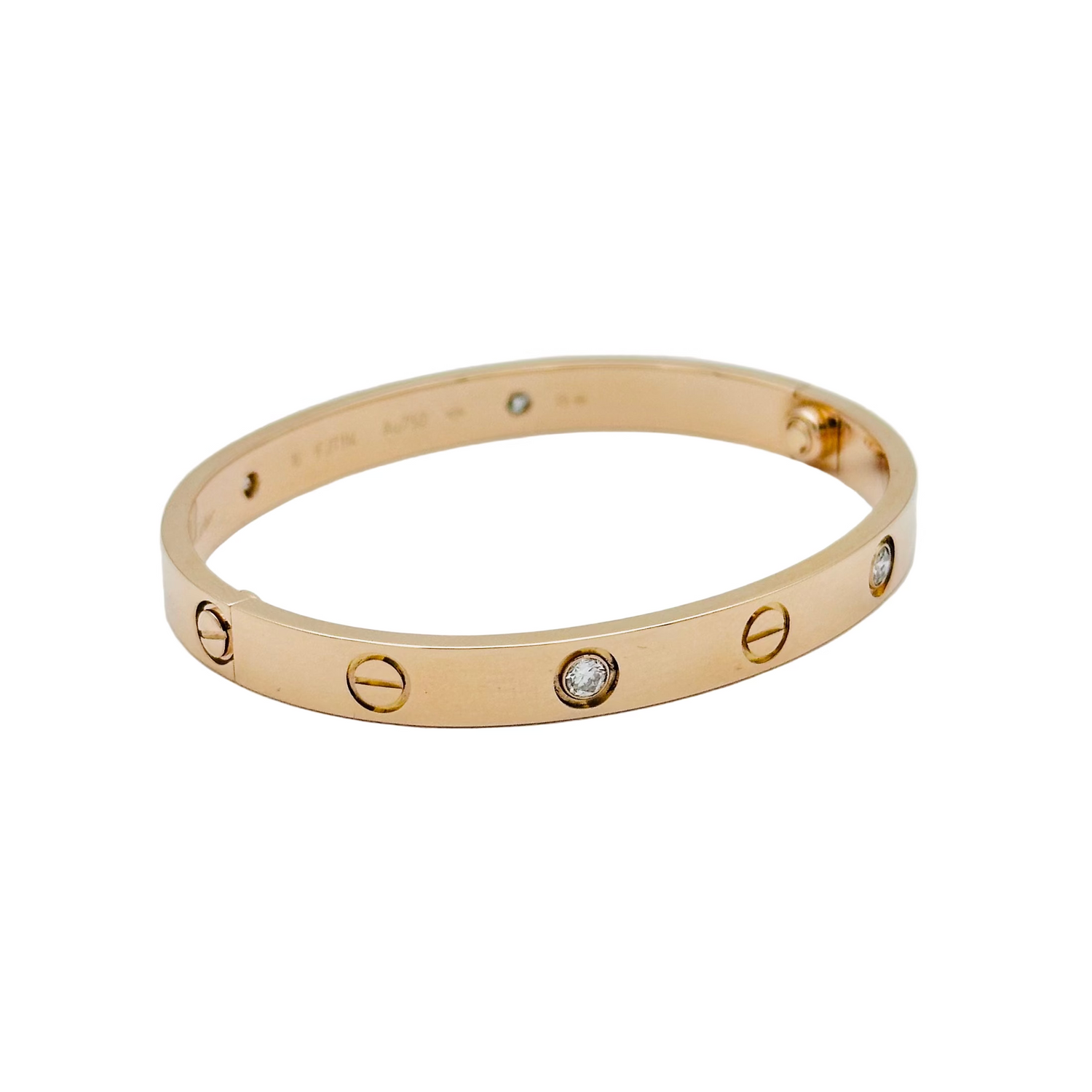 Bracelet Jonc CARTIER Love en or rose et diamants