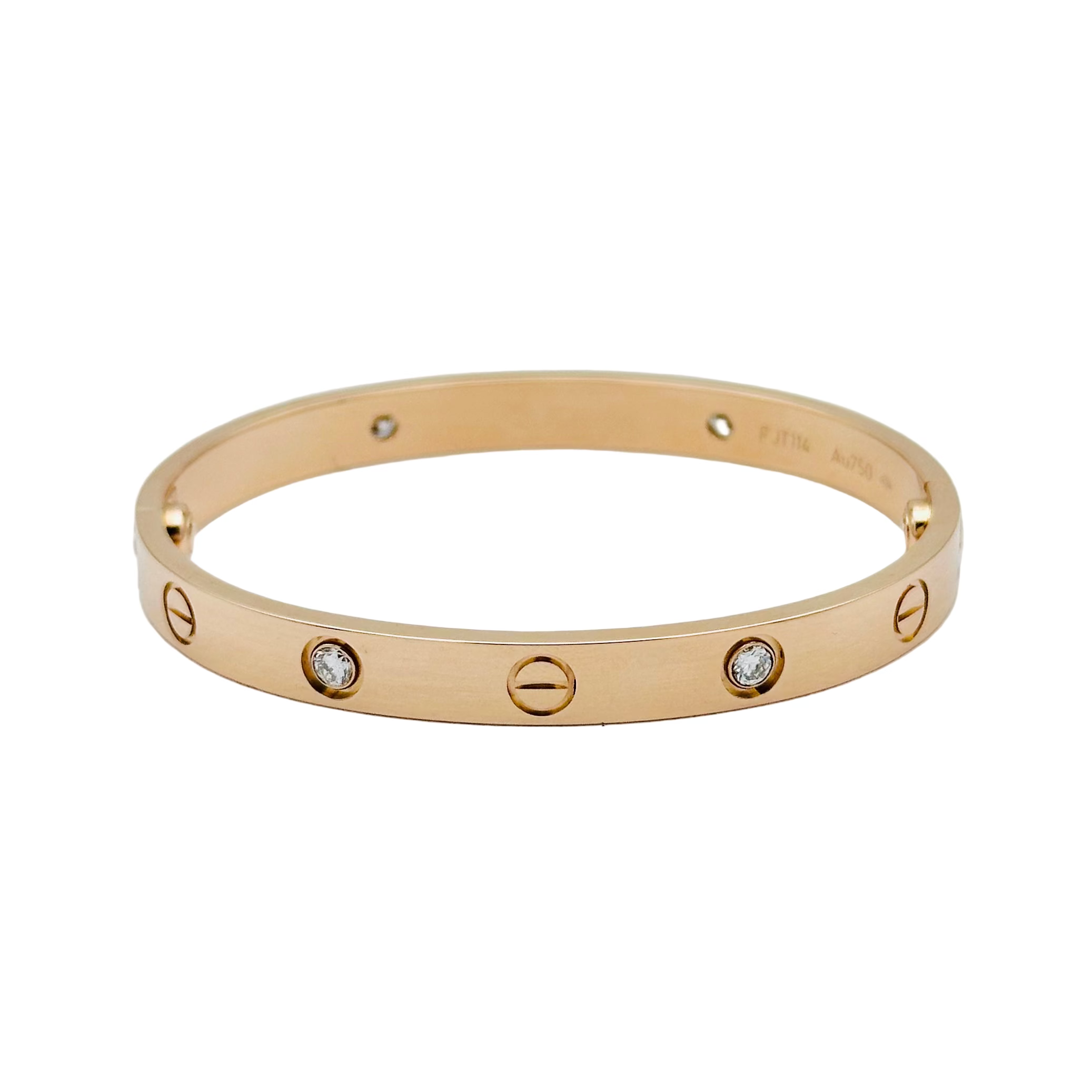 Bracelet Jonc CARTIER Love en or rose et diamants