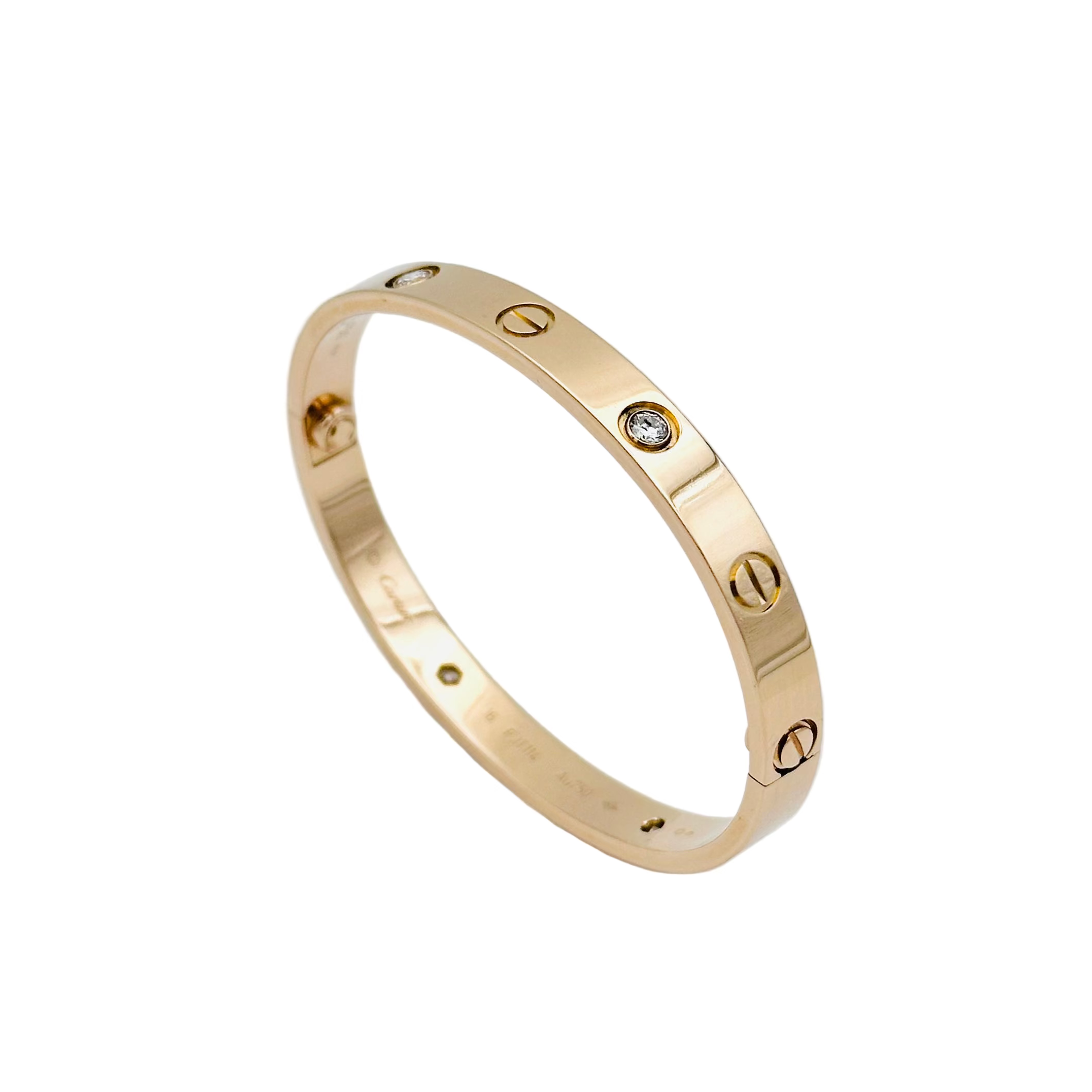 Bracelet Jonc CARTIER Love en or rose et diamants