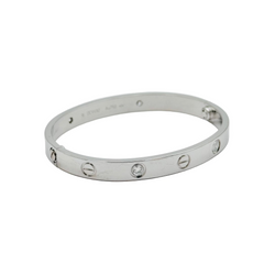 Bracelet Jonc CARTIER Love en or blanc et diamants