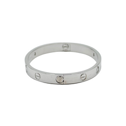 Bracelet Jonc CARTIER Love en or blanc et diamants