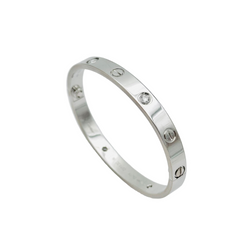 Bracelet Jonc CARTIER Love en or blanc et diamants