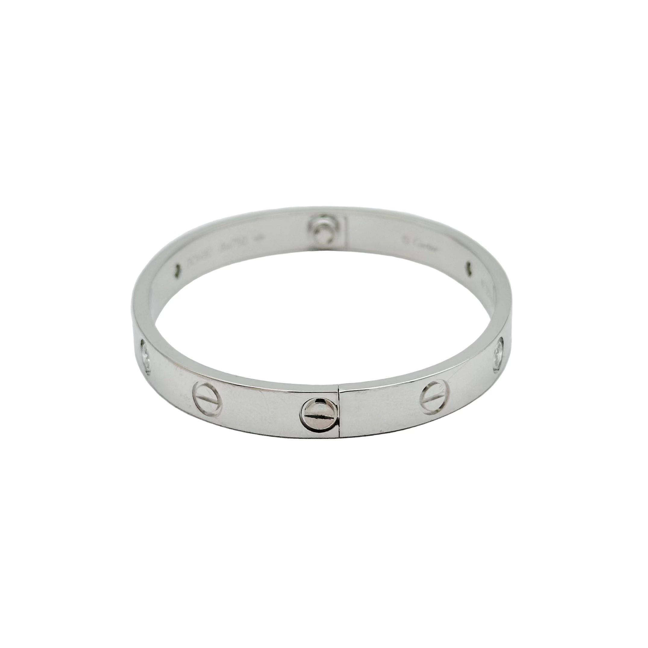 Bracelet Jonc CARTIER "Love" en or blanc et diamants