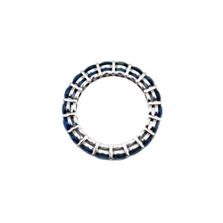 Bague Alliance en or blanc et saphirs