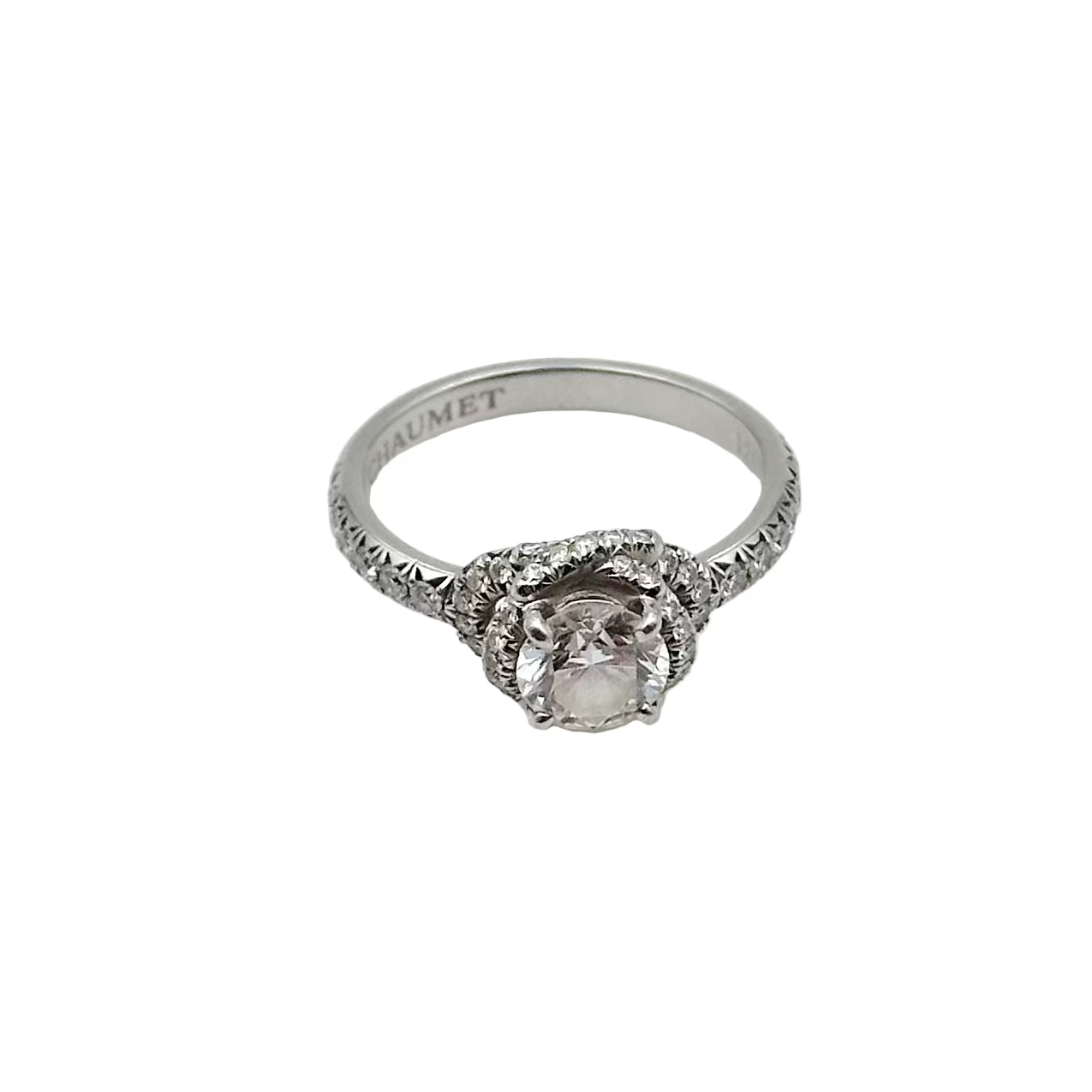 Bague CHAUMET Liens d'amour en platine et diamants