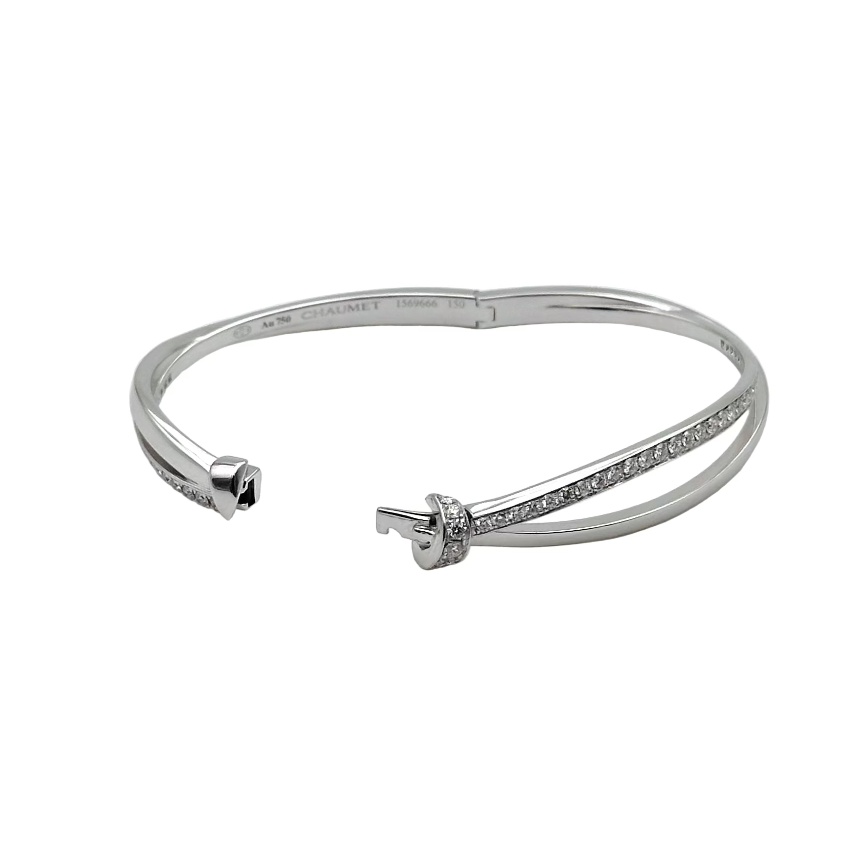 Bracelet Jonc CHAUMET Liens Séduction en or blanc et diamants