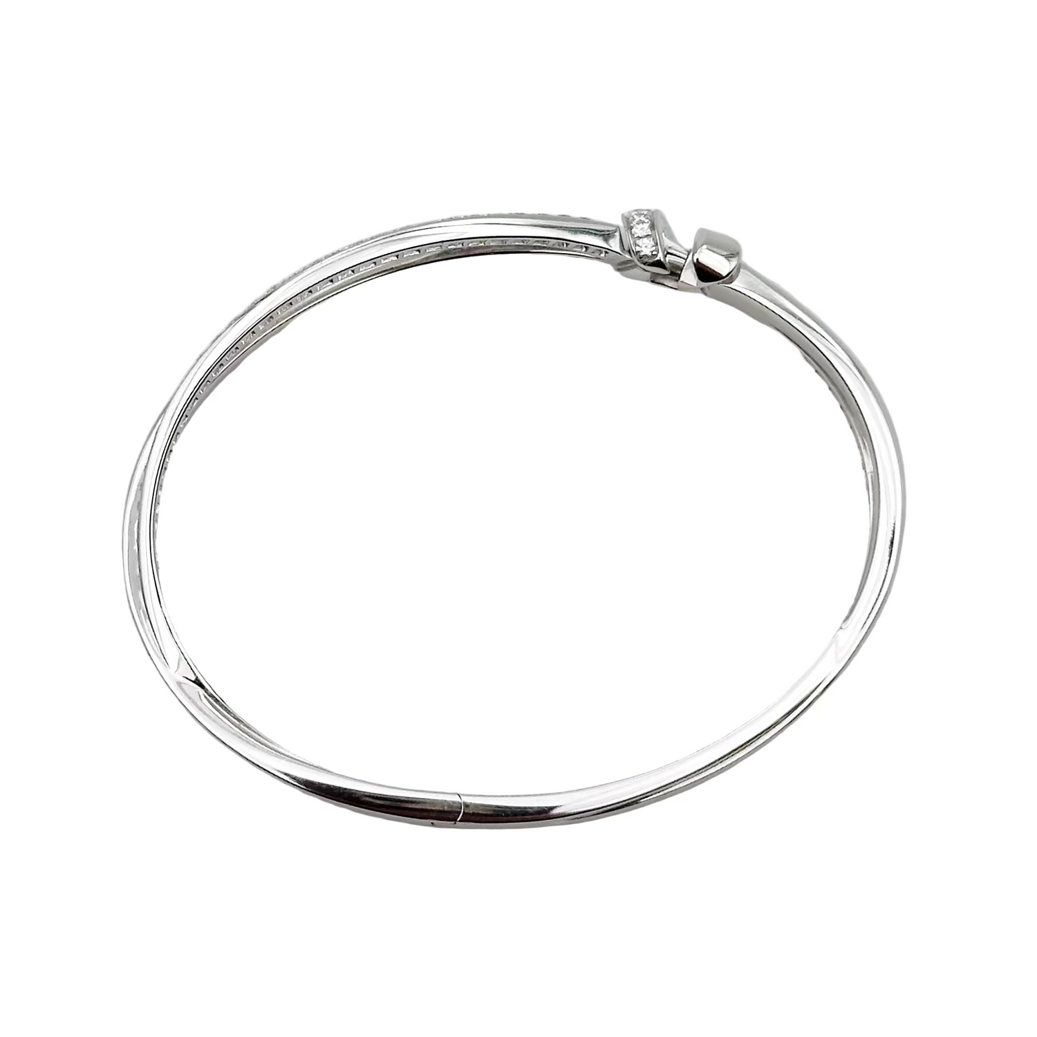 Bracelet Jonc CHAUMET "Liens Séduction" en or blanc et diamants