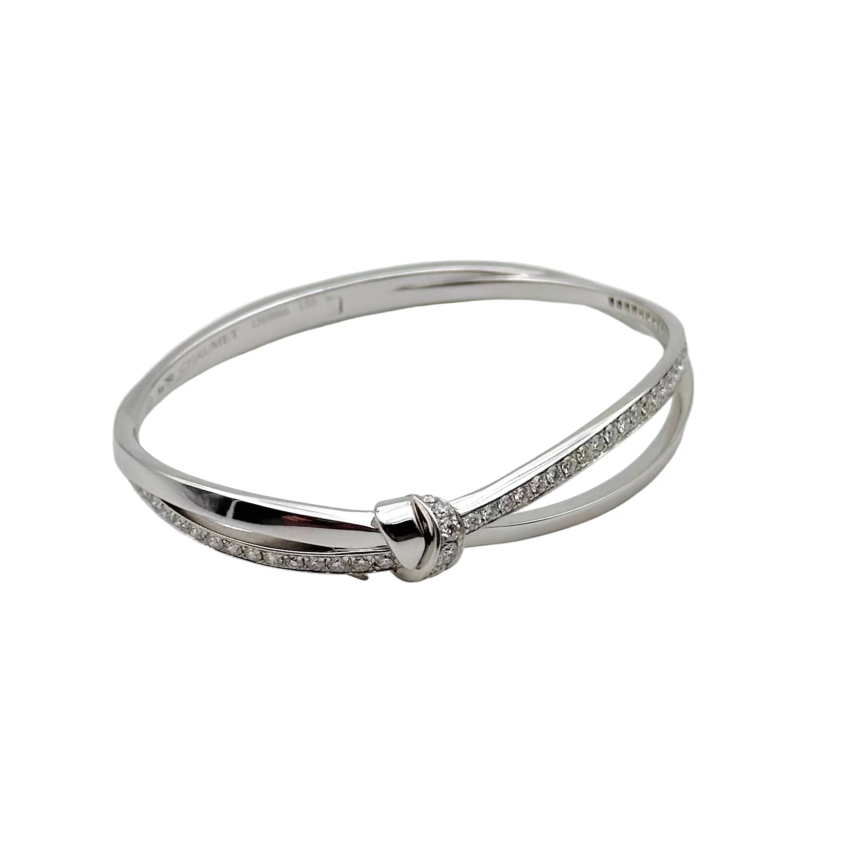 Bracelet Jonc CHAUMET Liens Séduction en or blanc et diamants