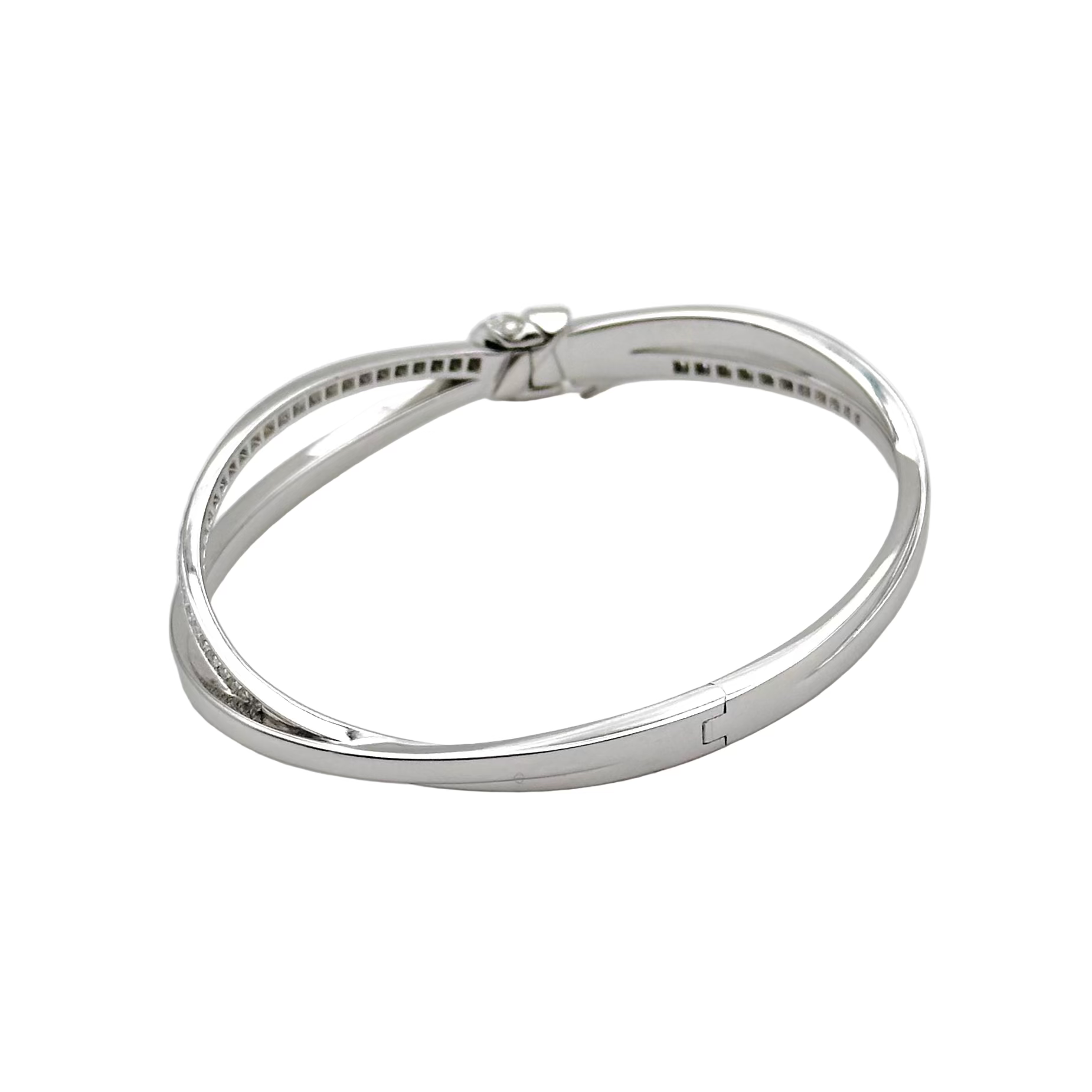 Bracelet Jonc CHAUMET "Liens Séduction" en or blanc et diamants