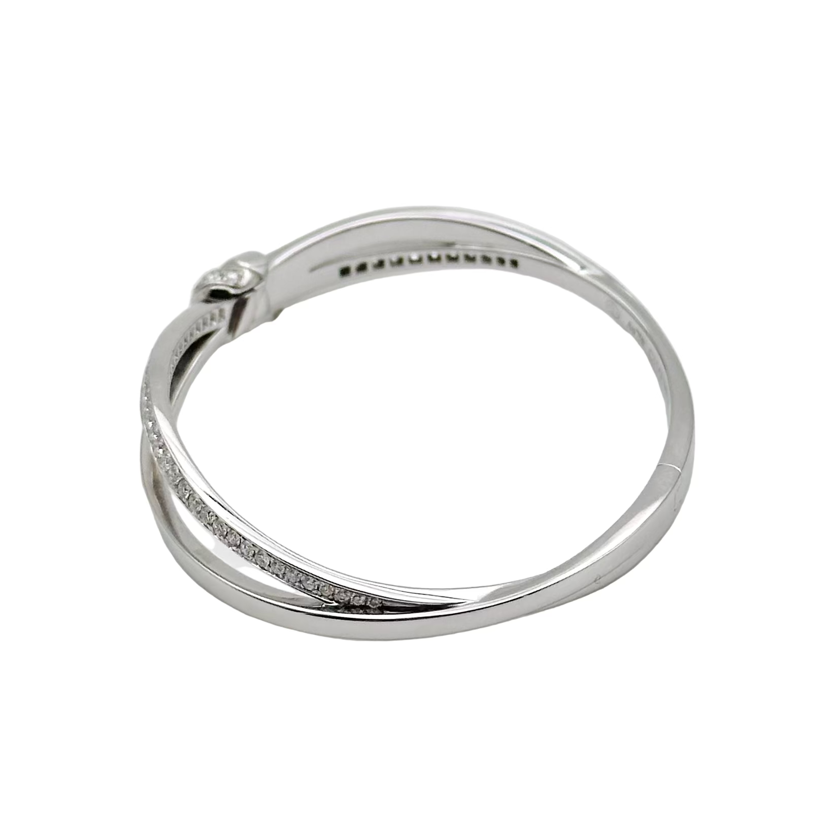 Bracelet Jonc CHAUMET "Liens Séduction" en or blanc et diamants
