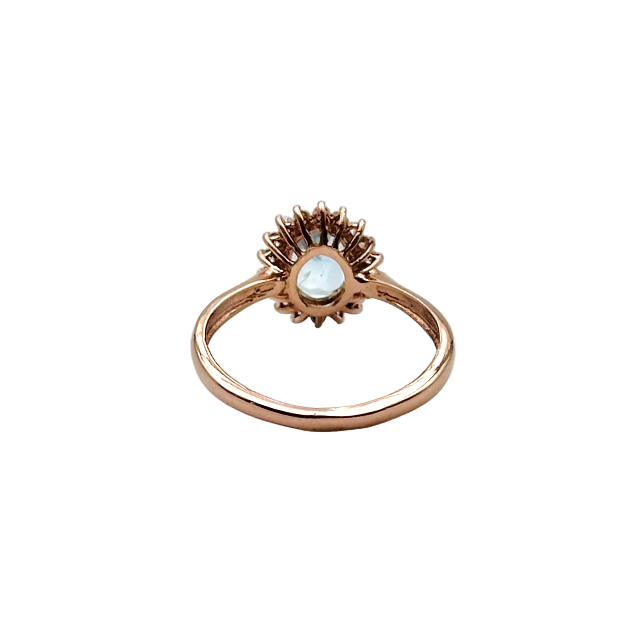 Bague Entourage en or rose et topaze