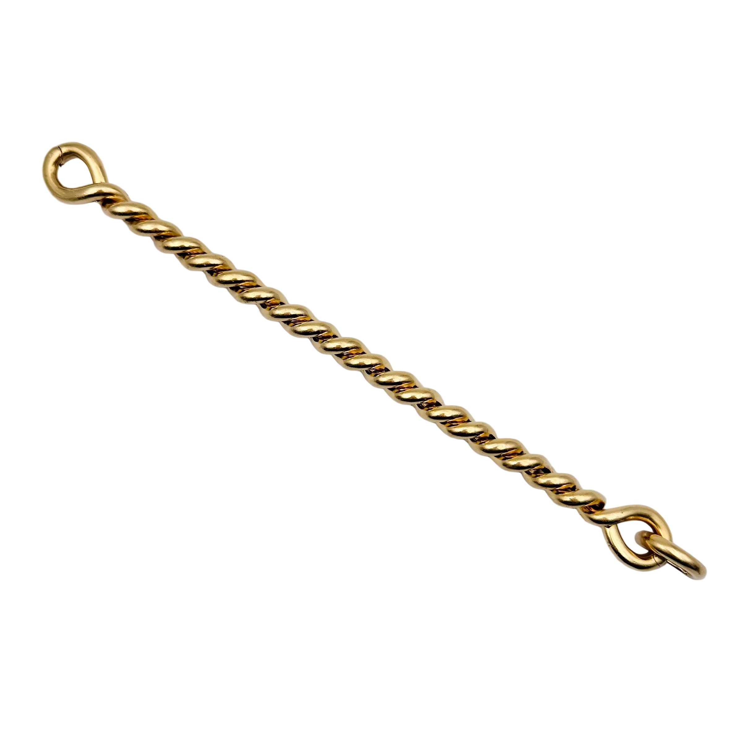 Bracelet Maille HERMÈS "Torsade" en or jaune