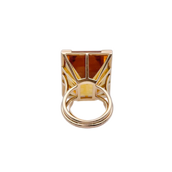 Bague Cocktail en or jaune et citrine