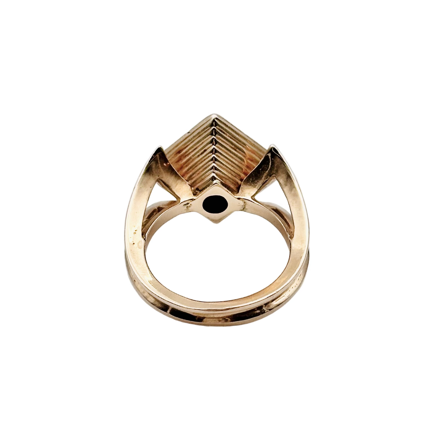 Bague Cocktail en or jaune et onyx