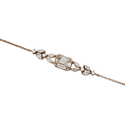 Bracelet en or rose et diamants