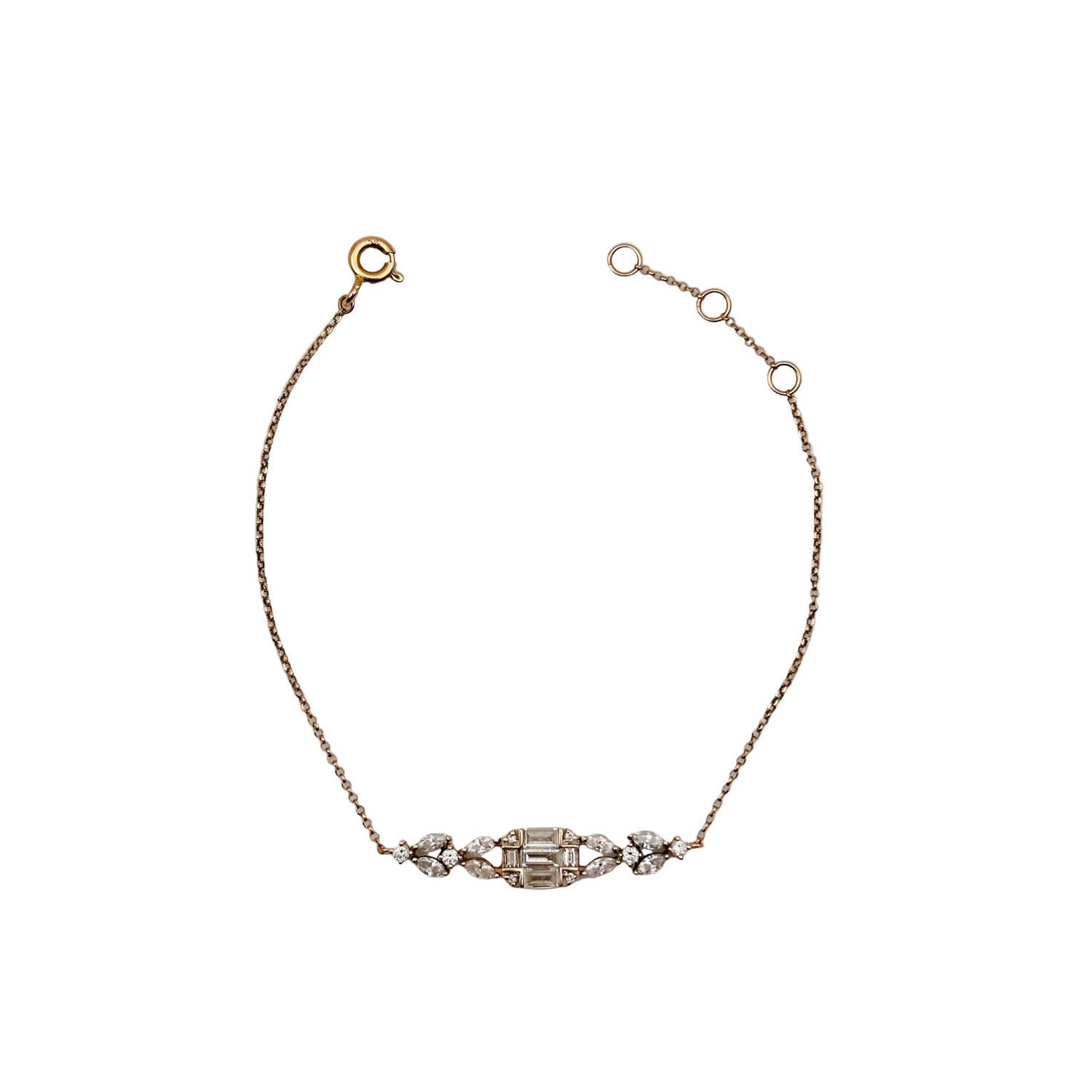 Bracelet en or rose et diamants