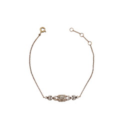 Bracelet en or rose et diamants