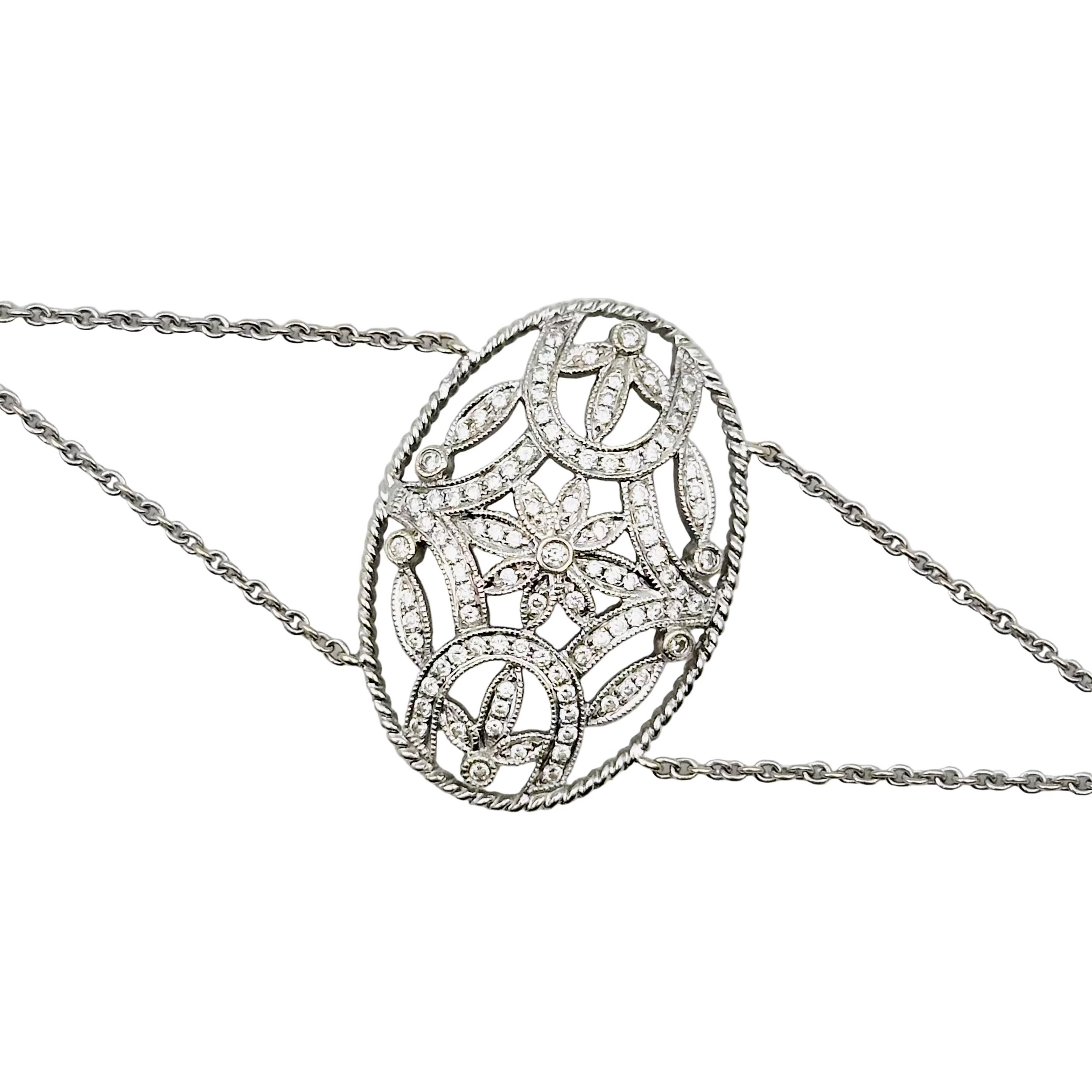 Bracelet en or blanc et diamants