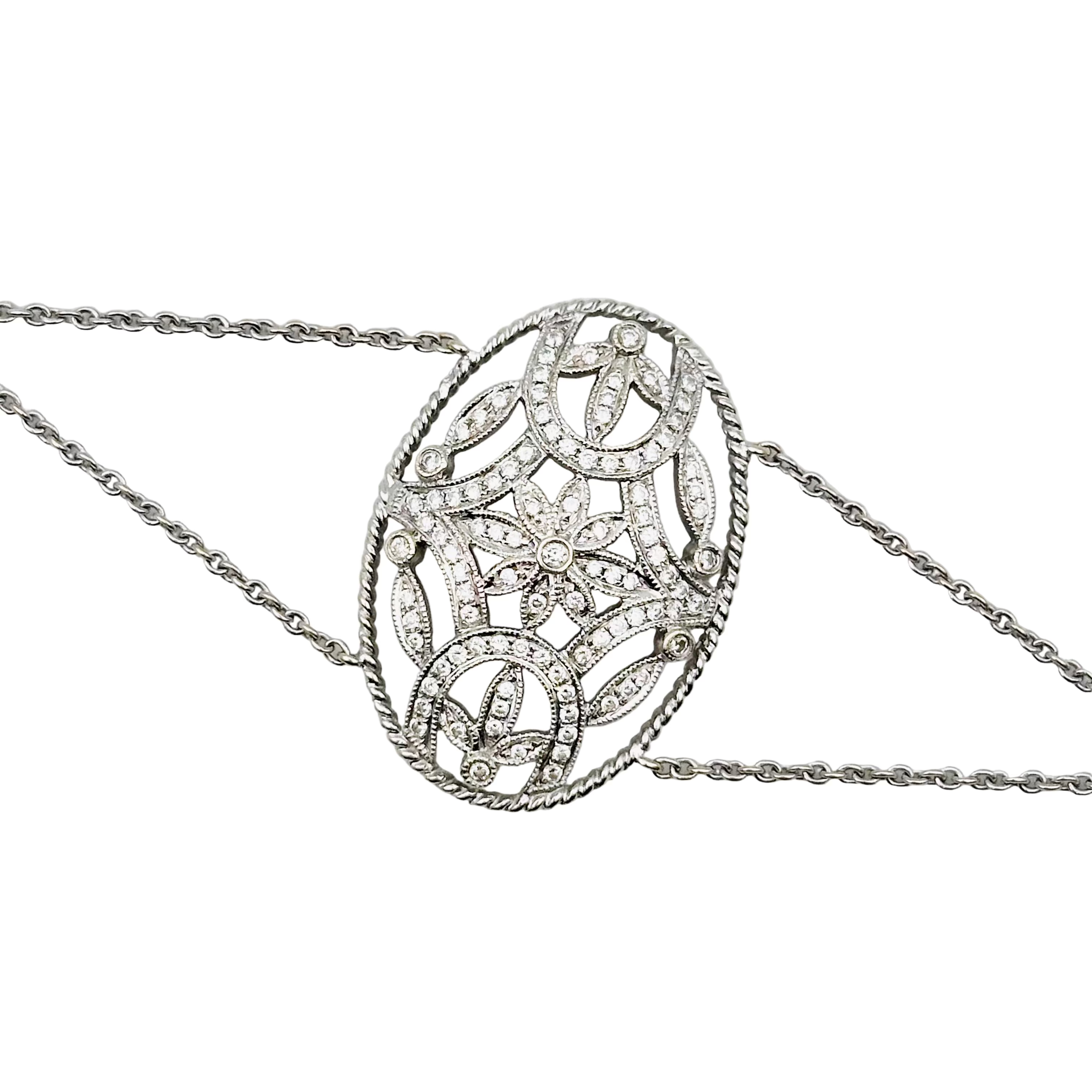 Bracelet en or blanc et diamants