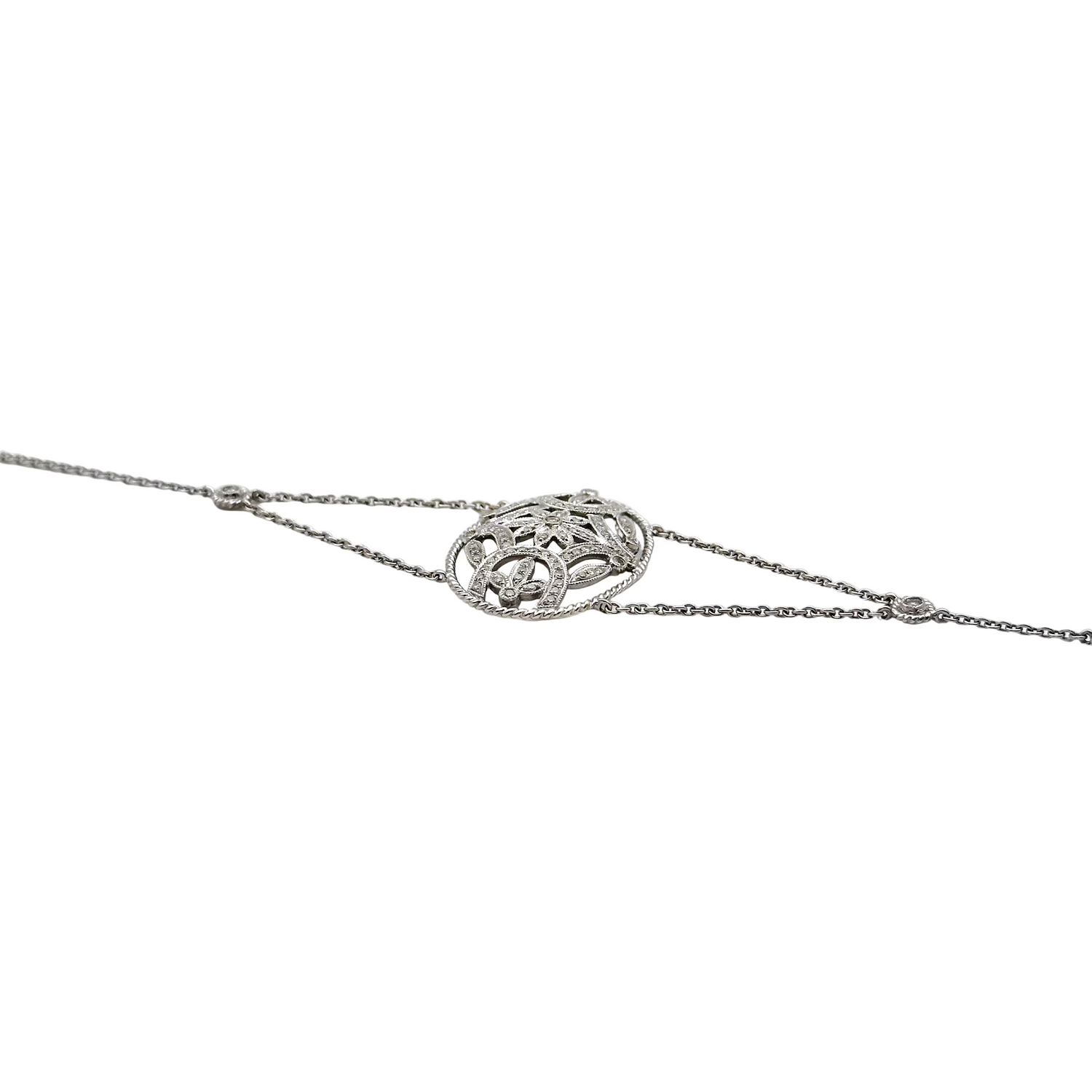 Bracelet en or blanc et diamants